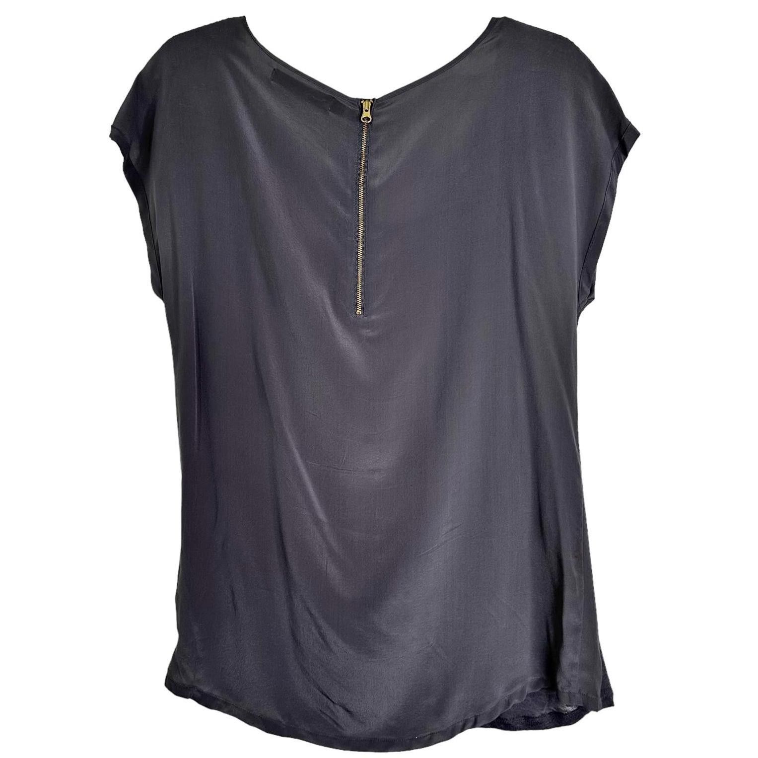 Designer Patterson J. Kincaid Silk Linen SS Pocket Blouse Women's S Size S / US 4 / IT 40 - 2 Thumbnail