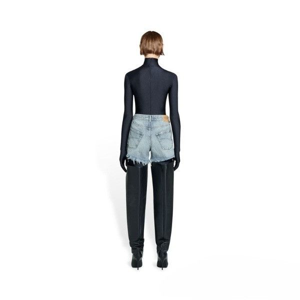 Balenciaga o1in1g0425 Mini Shorts in Blue Size 27" / US 4 / IT 40 - 4 Thumbnail