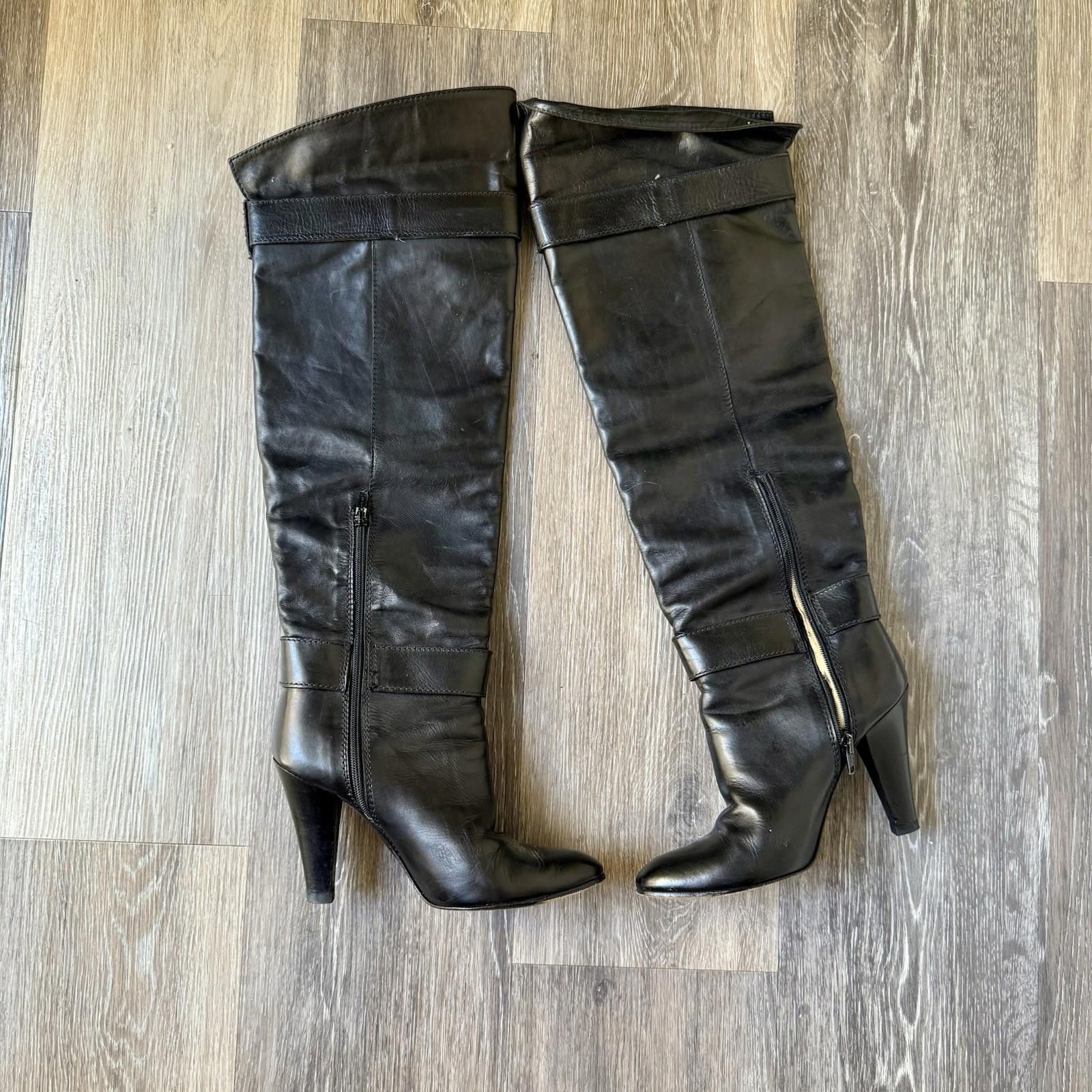Coach Coach Monet Over the Knee Blk Leather Boots Made In Italy 6 Size US 6 / IT 36 - 6 Thumbnail