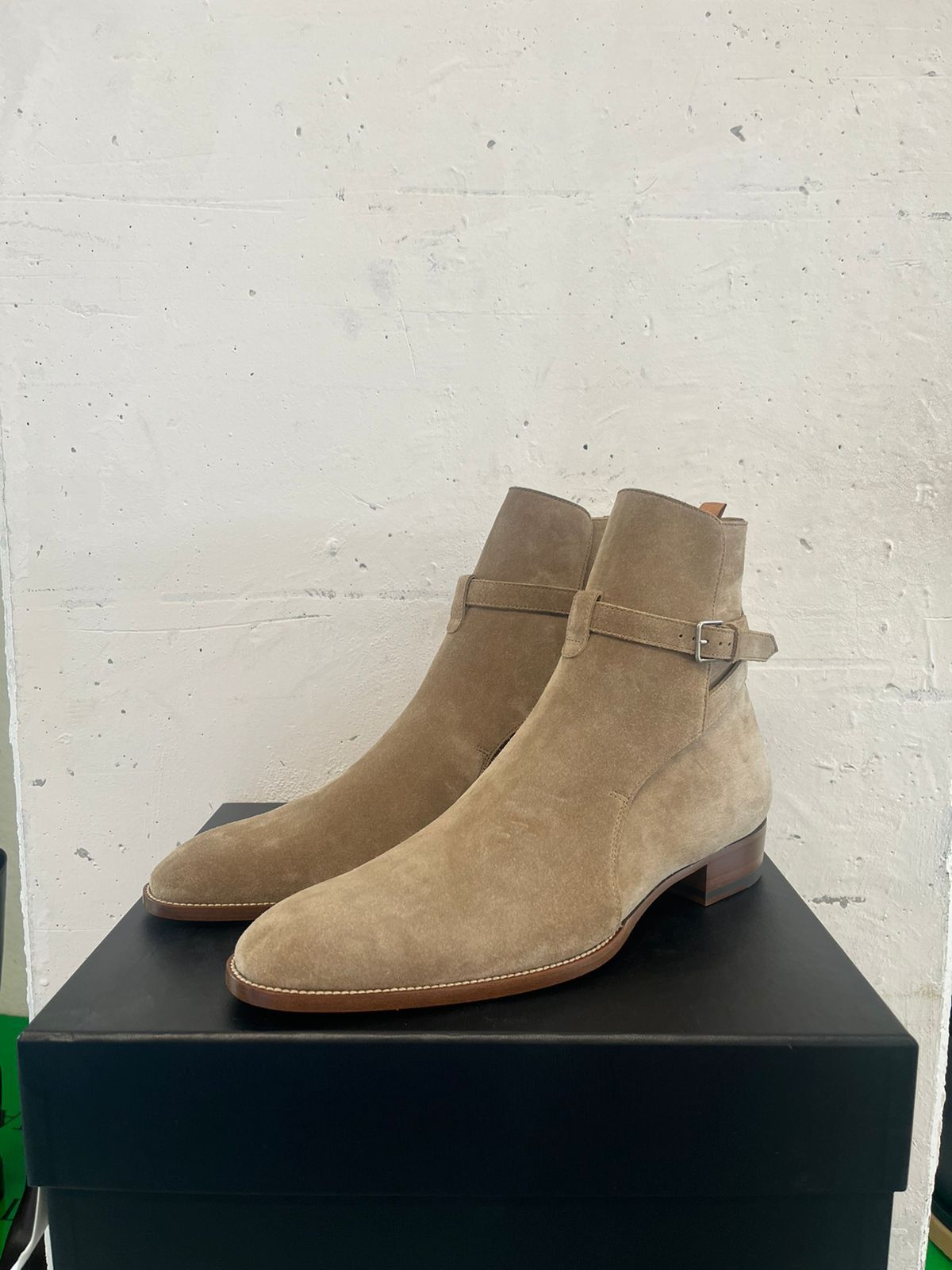 Saint Laurent Paris o1alsim1 Jodhpur High Buckle Boots in Light Brown Size US 12 / EU 45 - 2 Thumbnail