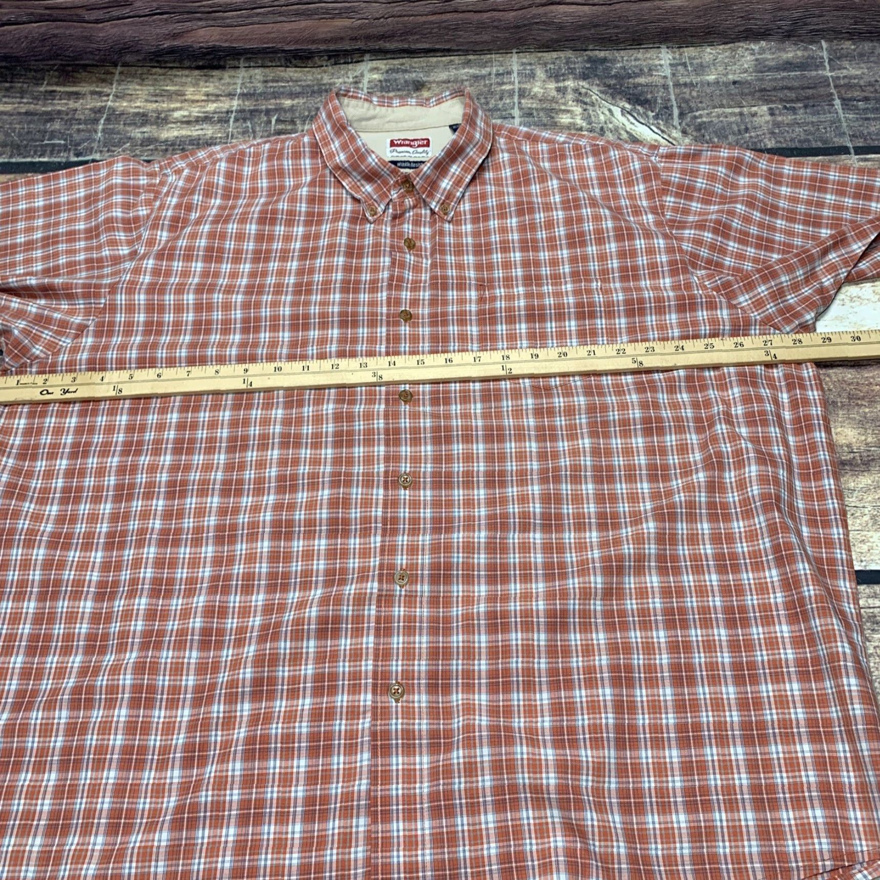 Wrangler Wrangler Western Shirt Short Sleeve Mens 2XL Red Plaid Button-Down Shirt Size US XXL / EU 58 / 5 - 2 Thumbnail