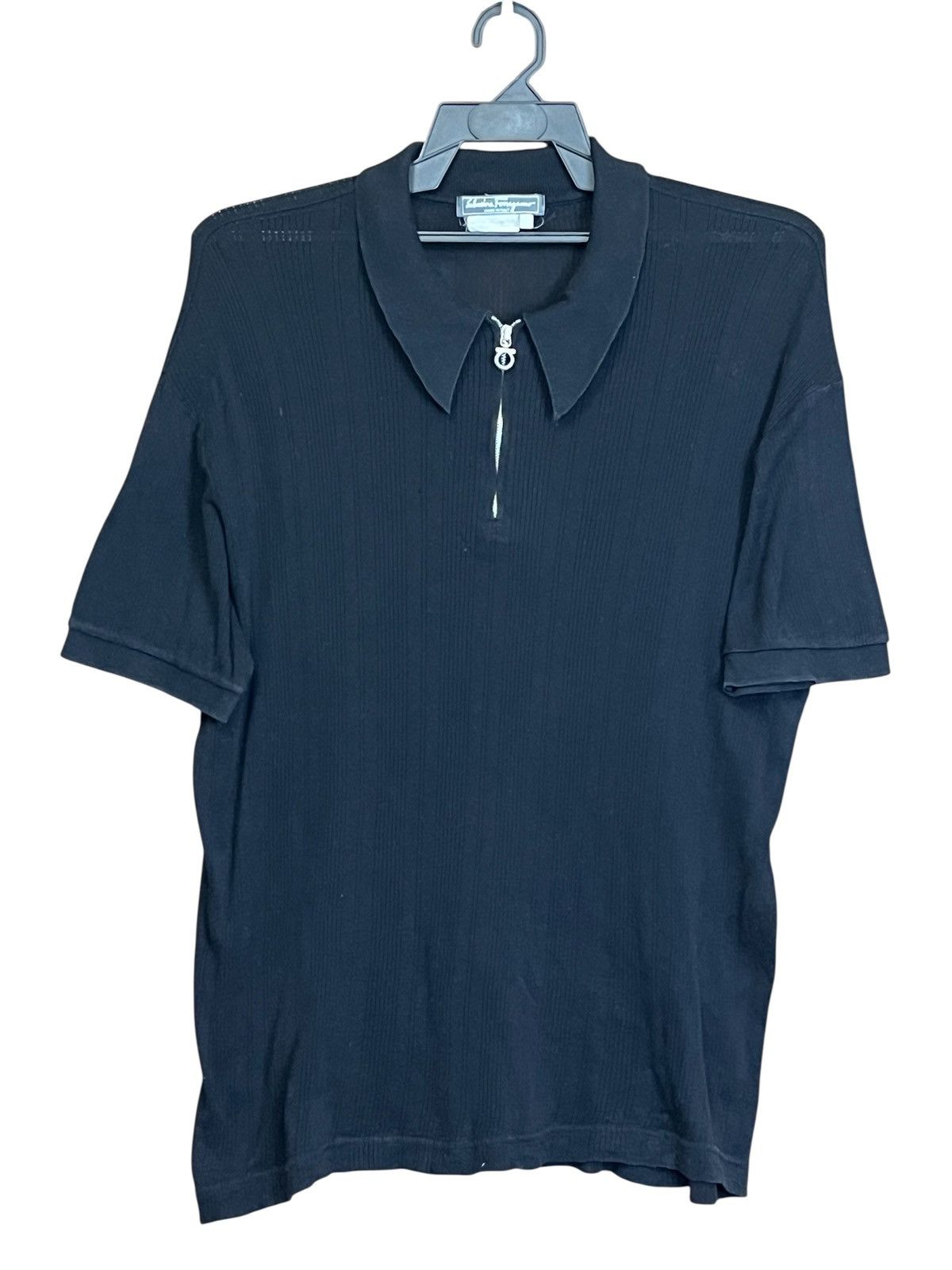 OFFER🔥Vintage SALVATORE FERRAGAMO 1/2 zipper polo shirts