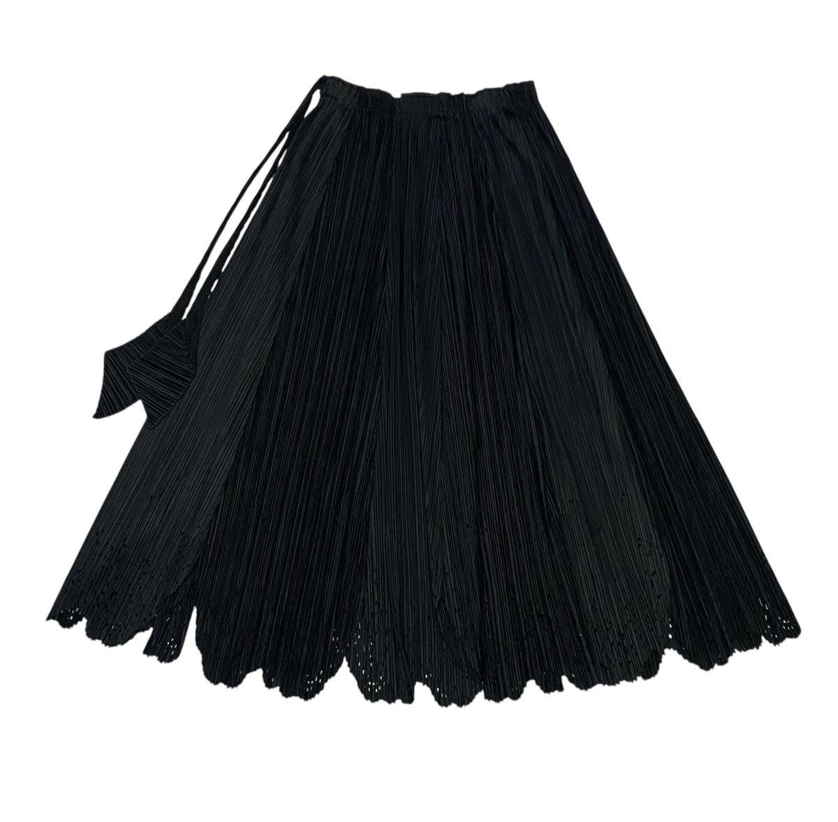 Pleats Please Issey Miyake Pleats Pleats Pleated Black Feathered Hollowed out Rhombus Size 30" / US 8 / IT 44 - 4 Thumbnail