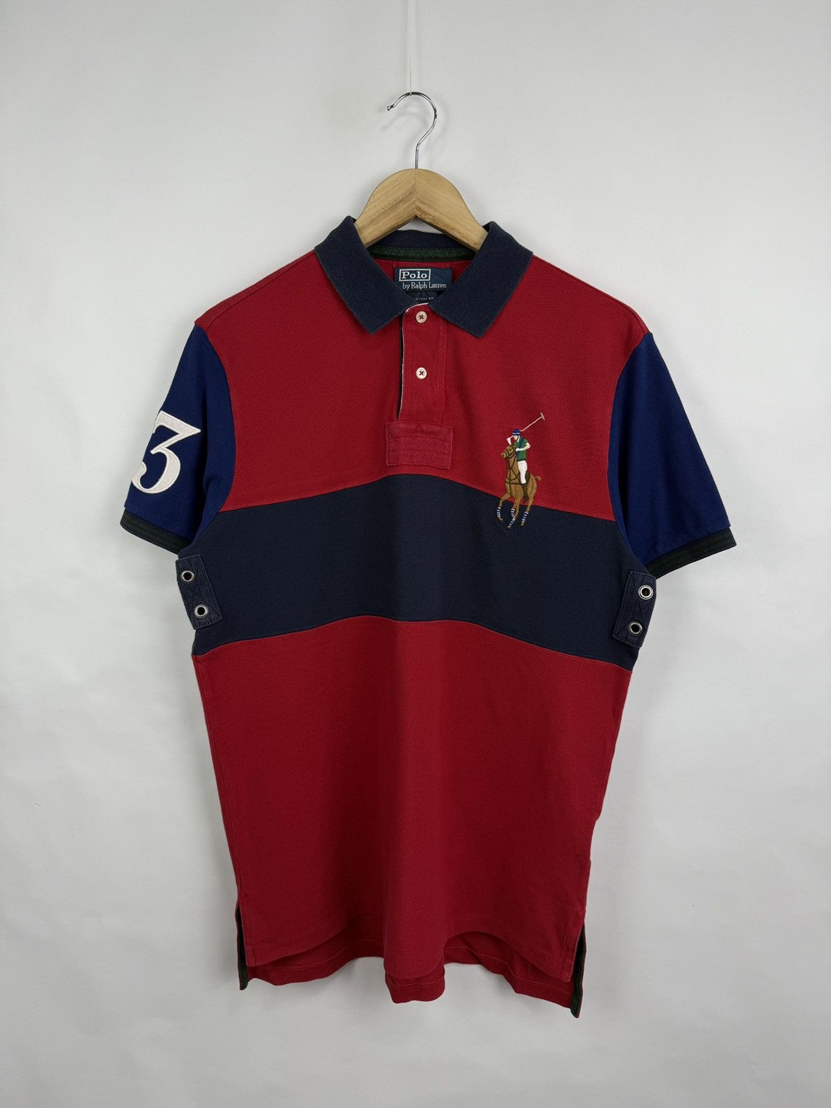 Polo Ralph Lauren 🇺🇸 Vintage 90s Polo Ralph Lauren Custom Fit Polo Chief Keef Size US L / EU 52-54 / 3 - 2 Thumbnail