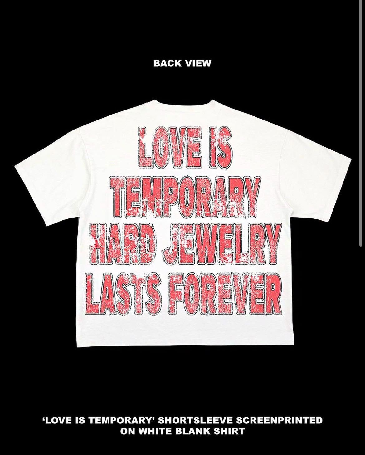 John Hardy × Vintage Hard jewelry love is temporary XL white tee Size US XL / EU 56 / 4 - 2 Thumbnail