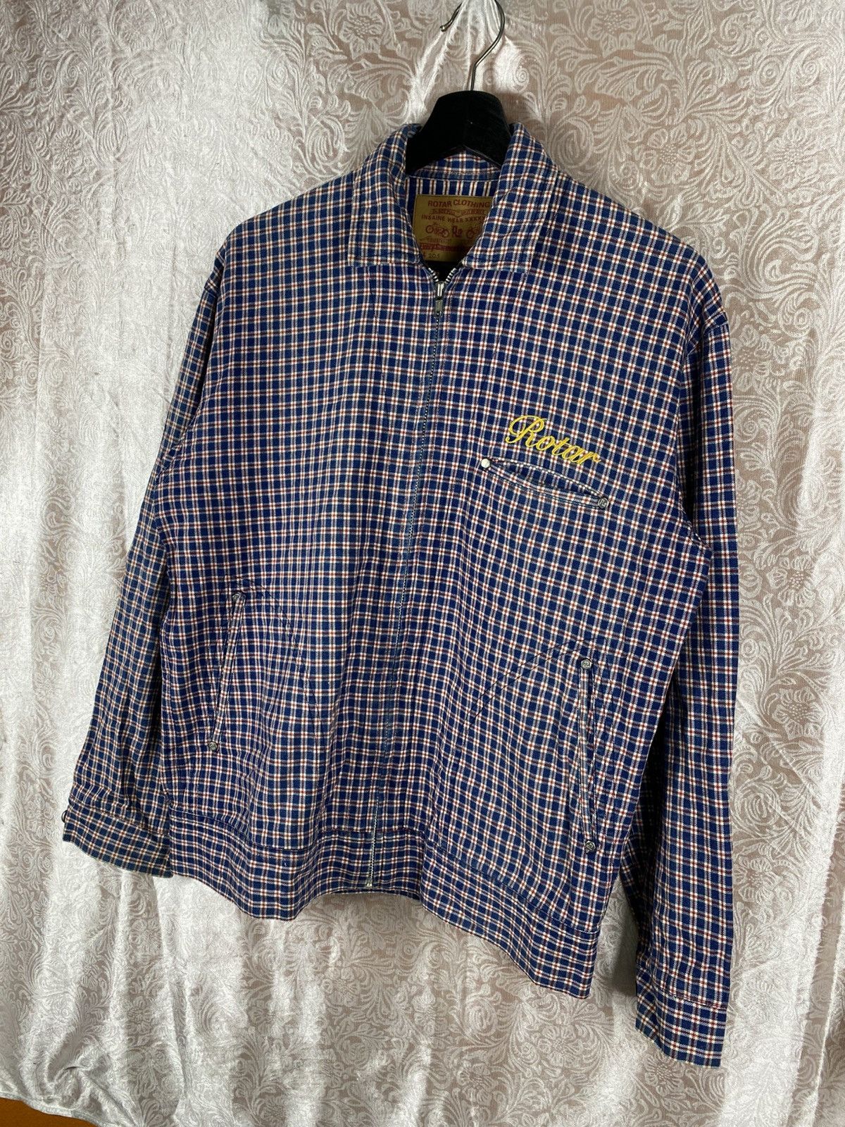 Japanese Brand Rotar Clothing Plaid Zip Jacket Insane Wear Japan Streetwear Size US L / EU 52-54 / 3 - 4 Thumbnail