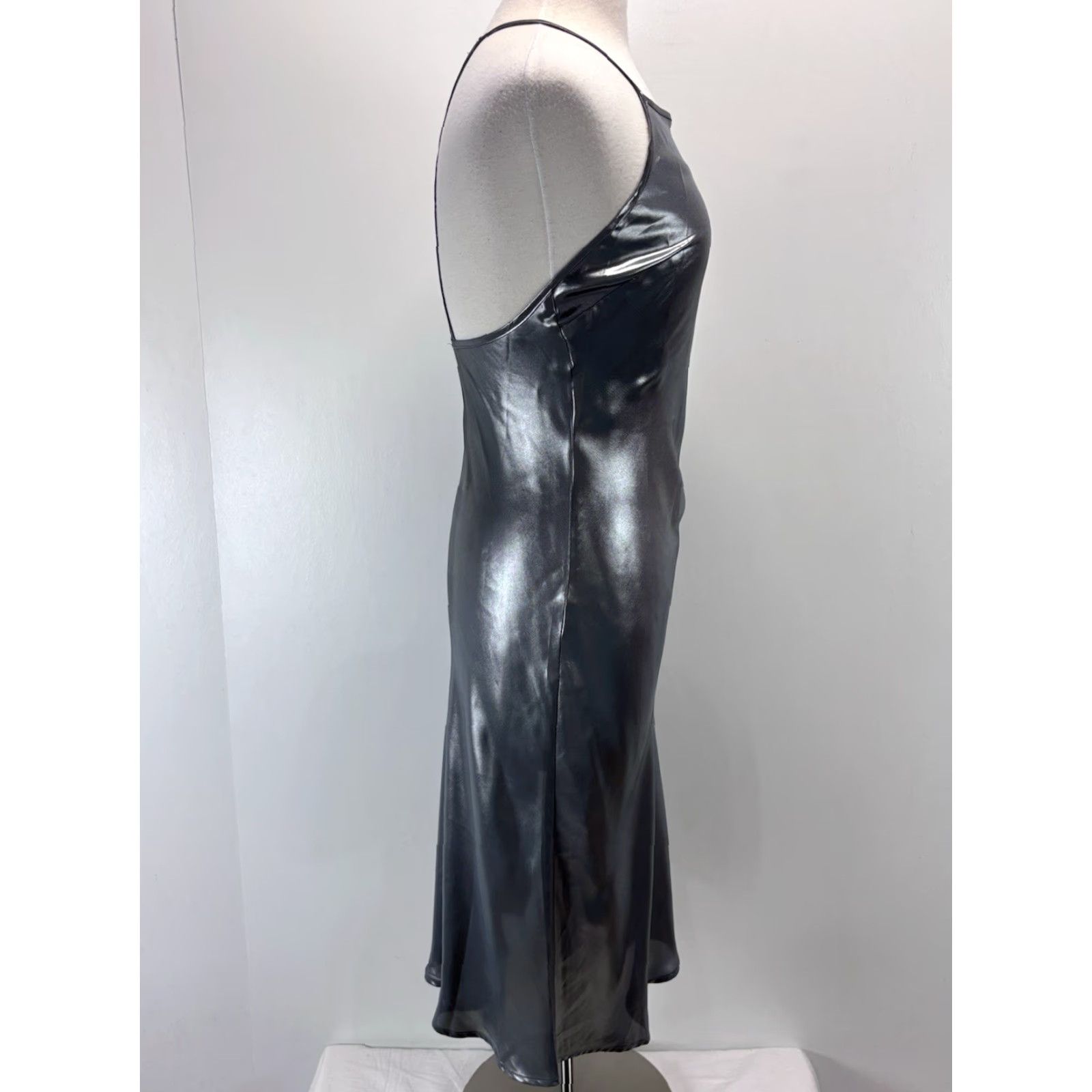 Free People Intimately Free People Silver Metallic Slip Dress Sz X-Small Women’s Racerback Size XS / US 0-2 / IT 36-38 - 4 Thumbnail