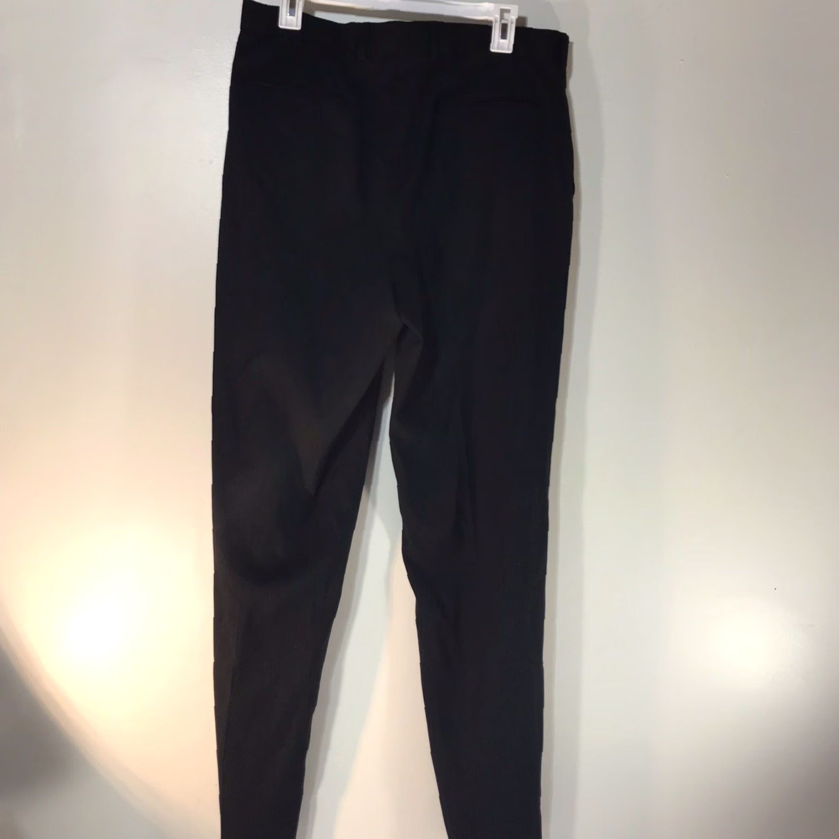 Vintage PERRY ELLIS Dress Pants Men's 34x32 Black Wool-Blend Flat Front Straight Leg 5-Pocket, Regular Fit Size US 34 / EU 50 - 2 Thumbnail