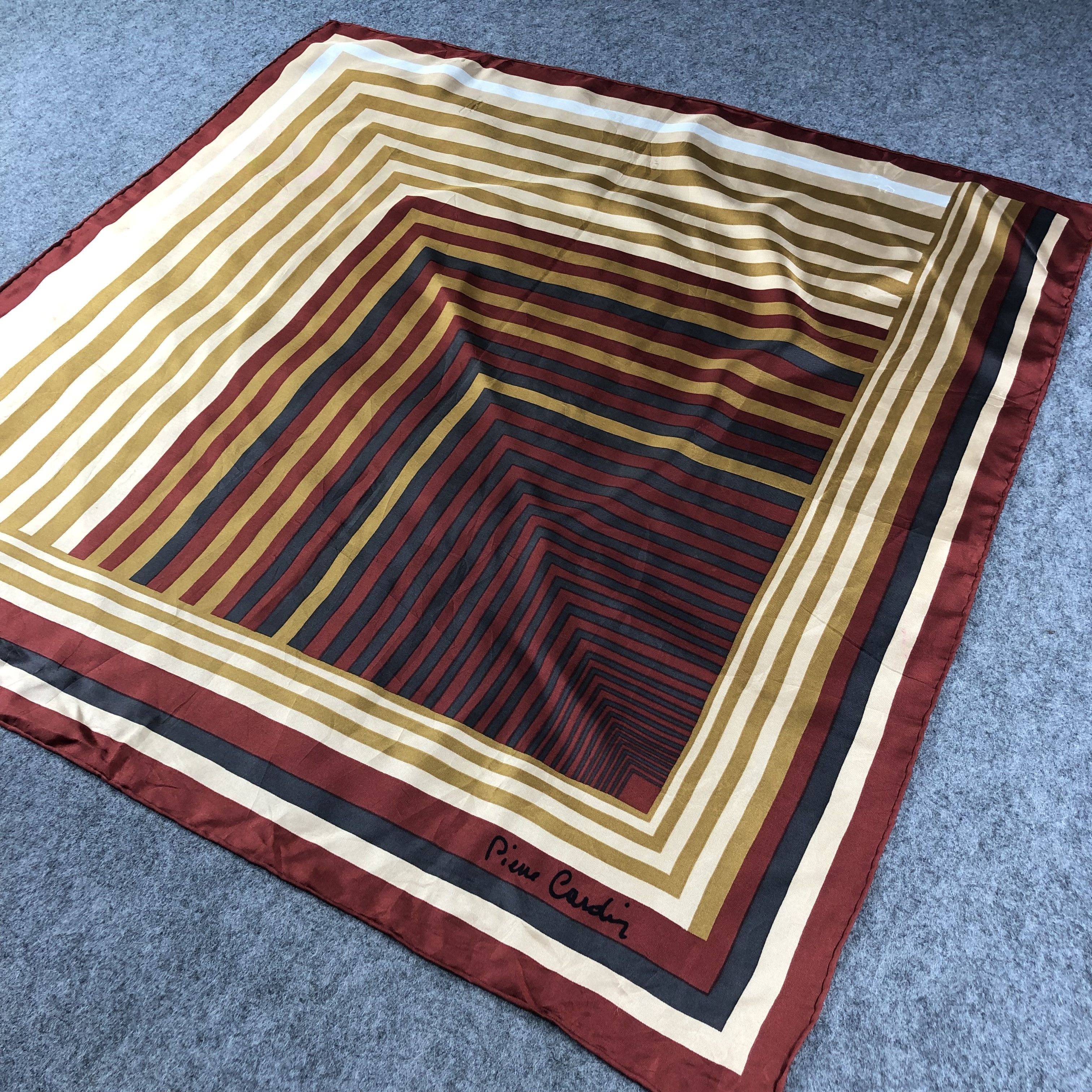 Vintage Pierre Cardin Abstract Silk Scarf M929 Menswear