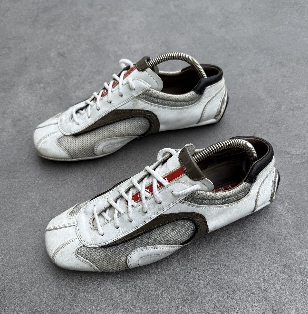 archive prada sports leather shoes