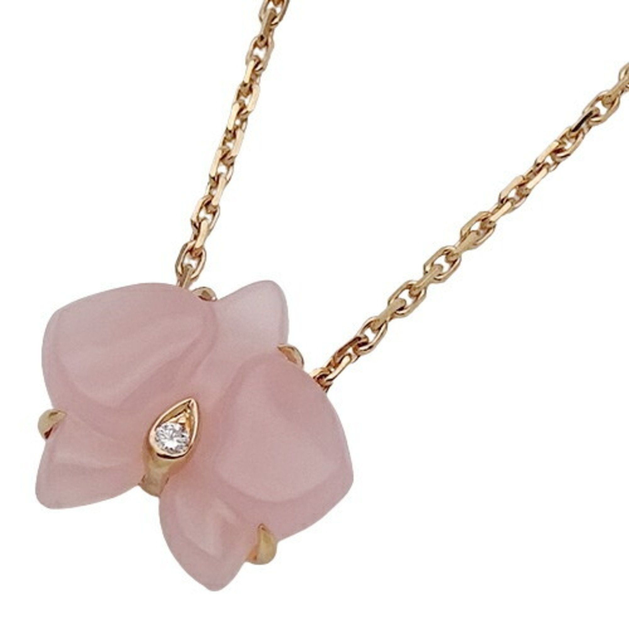 image of Cartier Necklace Women's 750Pg 1P Diamond Caress Dorkide Pal Pink Gold
