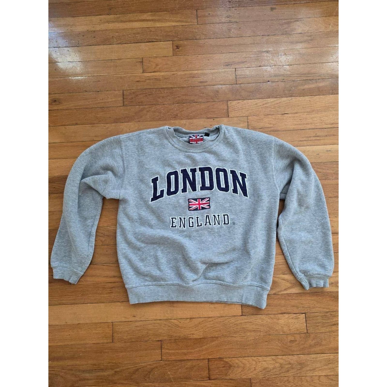 L'estrange London GWCC Unisex London England Applique Embroider Gray S A001145 Size US S / EU 44-46 / 1 - 2 Thumbnail