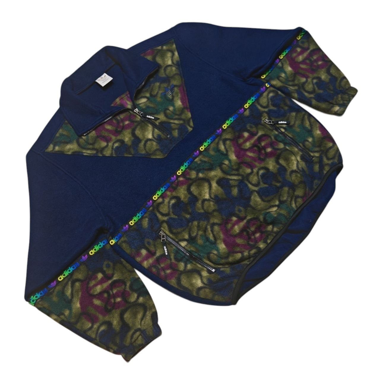 Adidas Rare Vintage Adidas Trefoils Fleece Sweater By Decente Japan Size US M / EU 48-50 / 2 - 2 Thumbnail