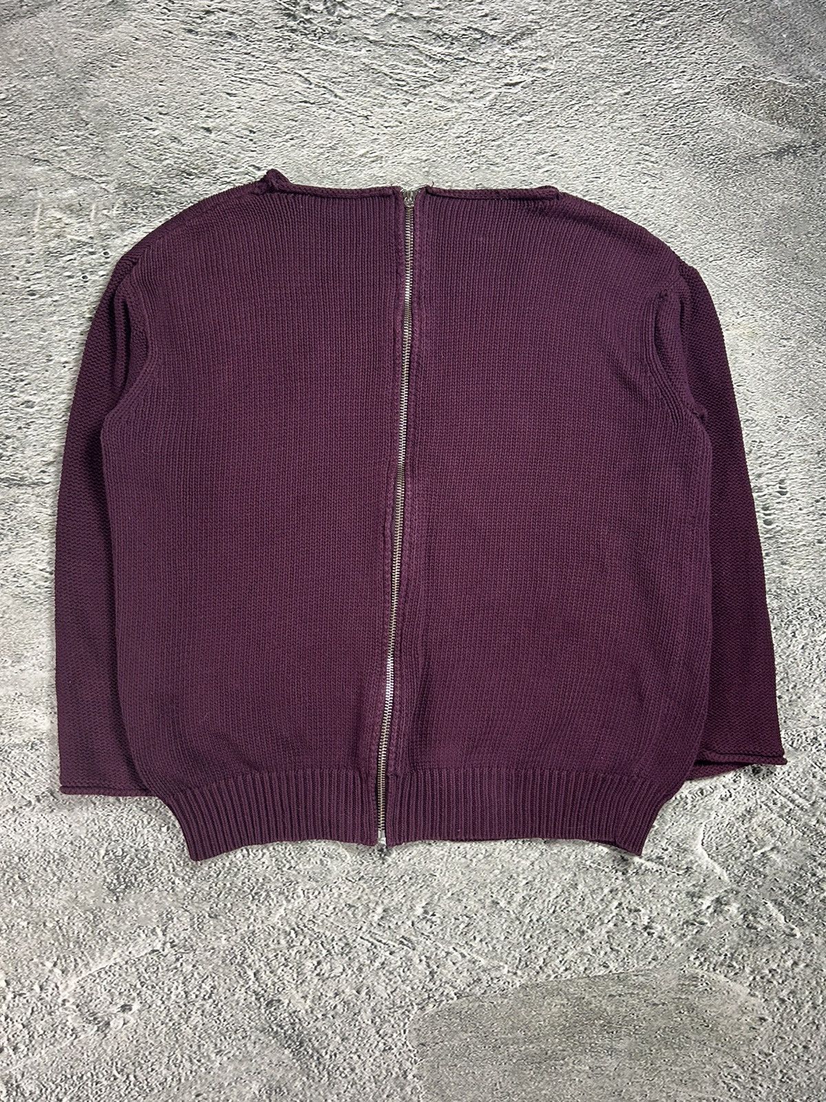 Acne Studios Acne Studios sweater shore ctn aw11 purple zip knit Size US M / EU 48-50 / 2 - 4 Thumbnail