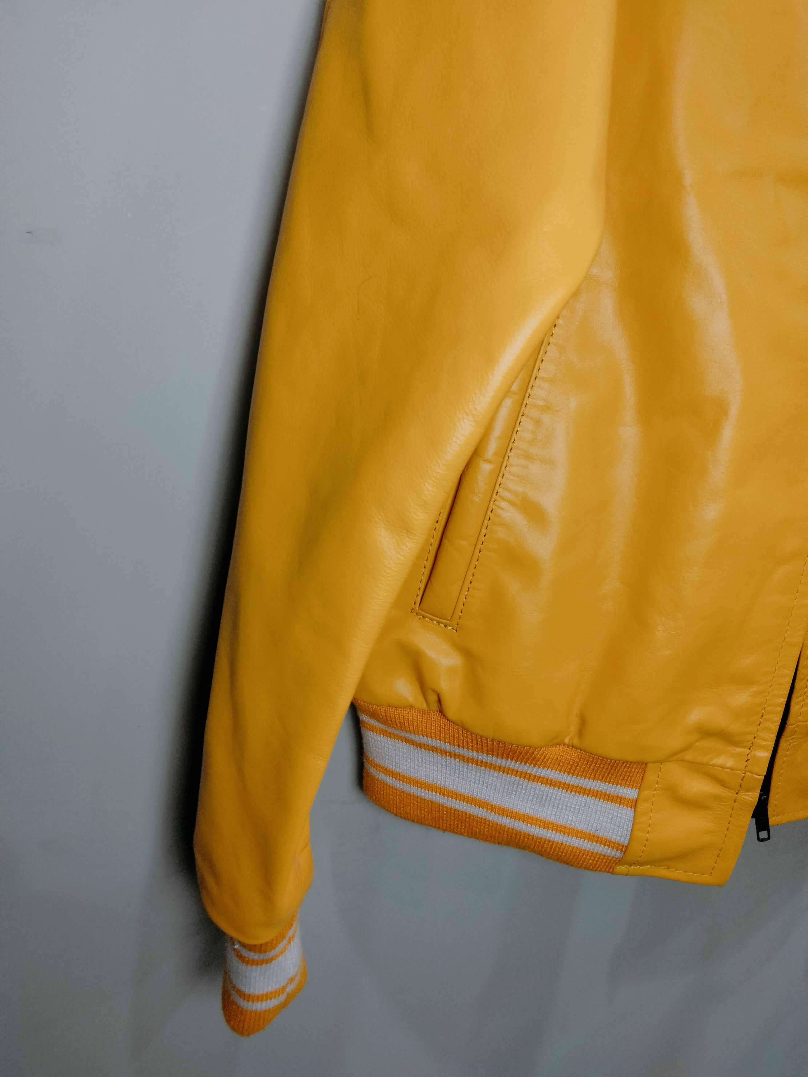 Vintage 🧥 WLETI Premium Yellow Sheep Leather Jacket Size US M / EU 48-50 / 2 - 9 Thumbnail