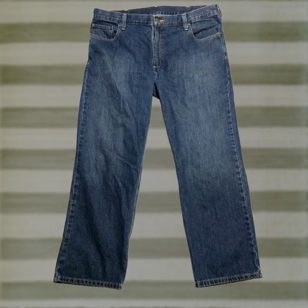 Carhartt VINTAGE Carhartt Jeans Men’s Jeans Relaxed Fit 40x30 Denim Blue 5-Pocket Logo USA 90s Mens Jeans Size US 40 / EU 56 - 1 Thumbnail