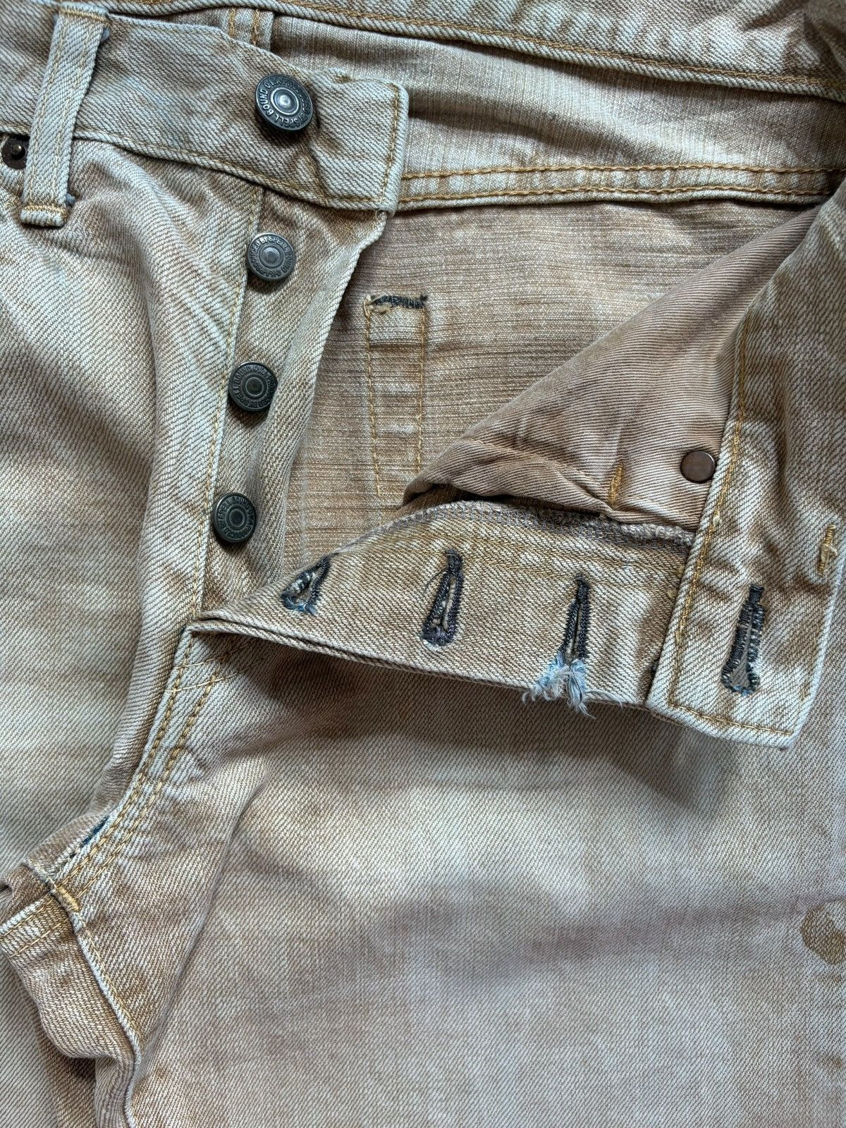 Spellbound Vintage Spellbound Cream Rusty Wash Jeans Size US 28 / EU 44 - 3 Thumbnail