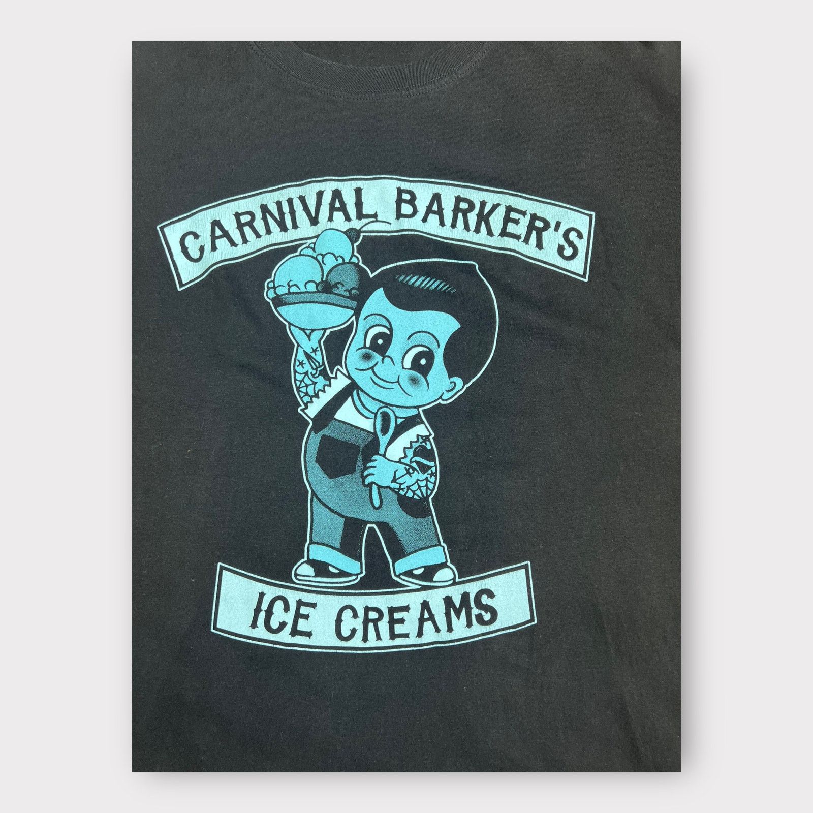 Vintage Vintage Men’s “Carnival Barker’s Ice Cream Graphic T-Shirt Size US L / EU 52-54 / 3 - 3 Thumbnail