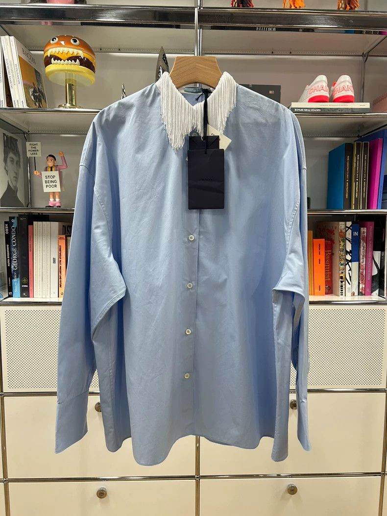 Prada Prada 24 spring and summer new color contrasting tassel col Size US XXS / EU 40 - 1 Thumbnail