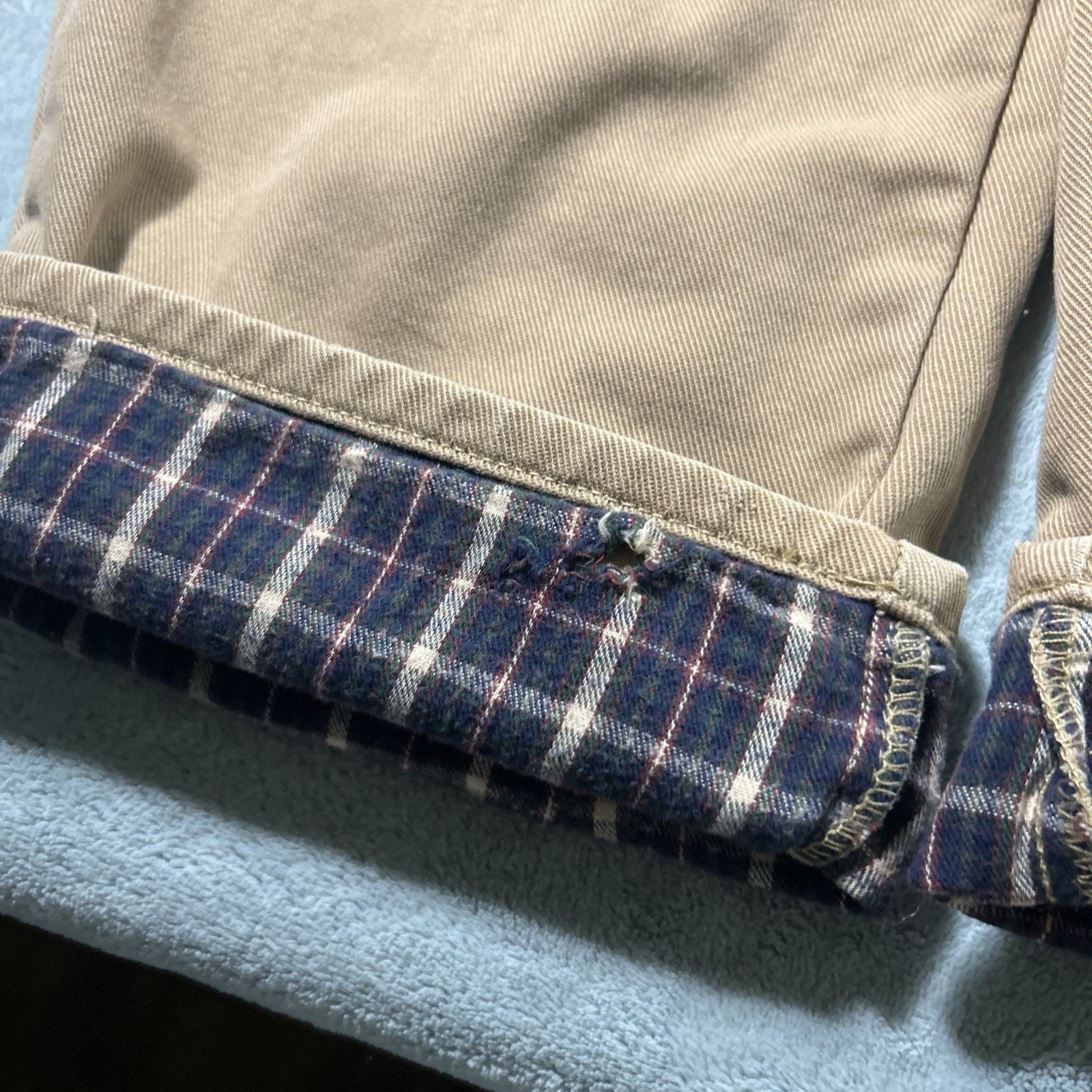 L.L. Bean LL Bean Flannel Lined Straight Jeans 38x32 Plaid Outdoors Size US 38 / EU 54 - 6 Thumbnail