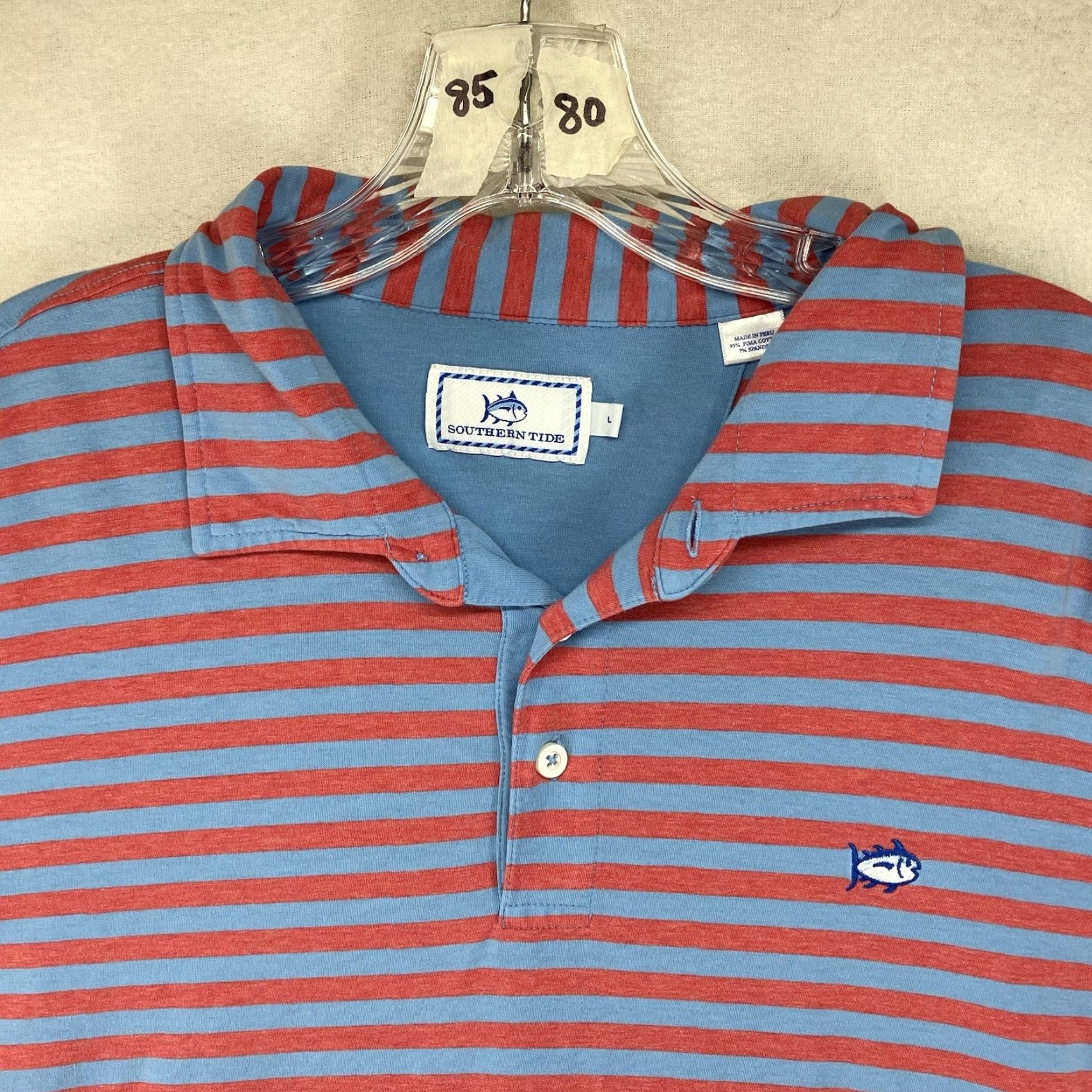 Southern Tide Southern Tide Polo Shirt Mens L Casual Short Sleeve Striped Multicolor Logo Preppy Size US L / EU 52-54 / 3 - 4 Thumbnail