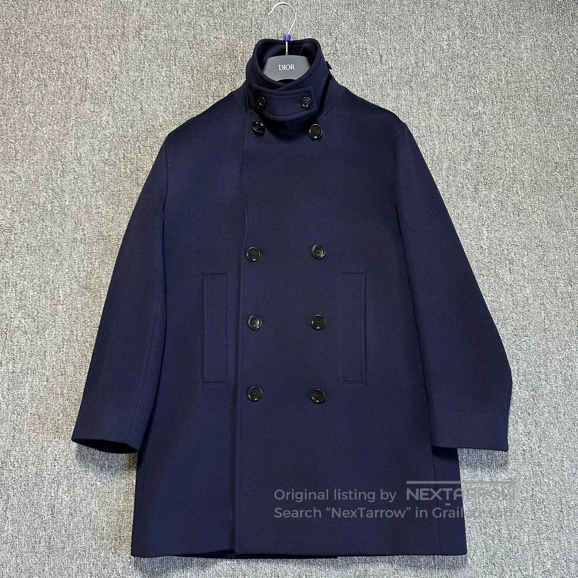 Dior Dior Navy Blue Cashmere Coat. Size US L / EU 52-54 / 3 - 2 Thumbnail