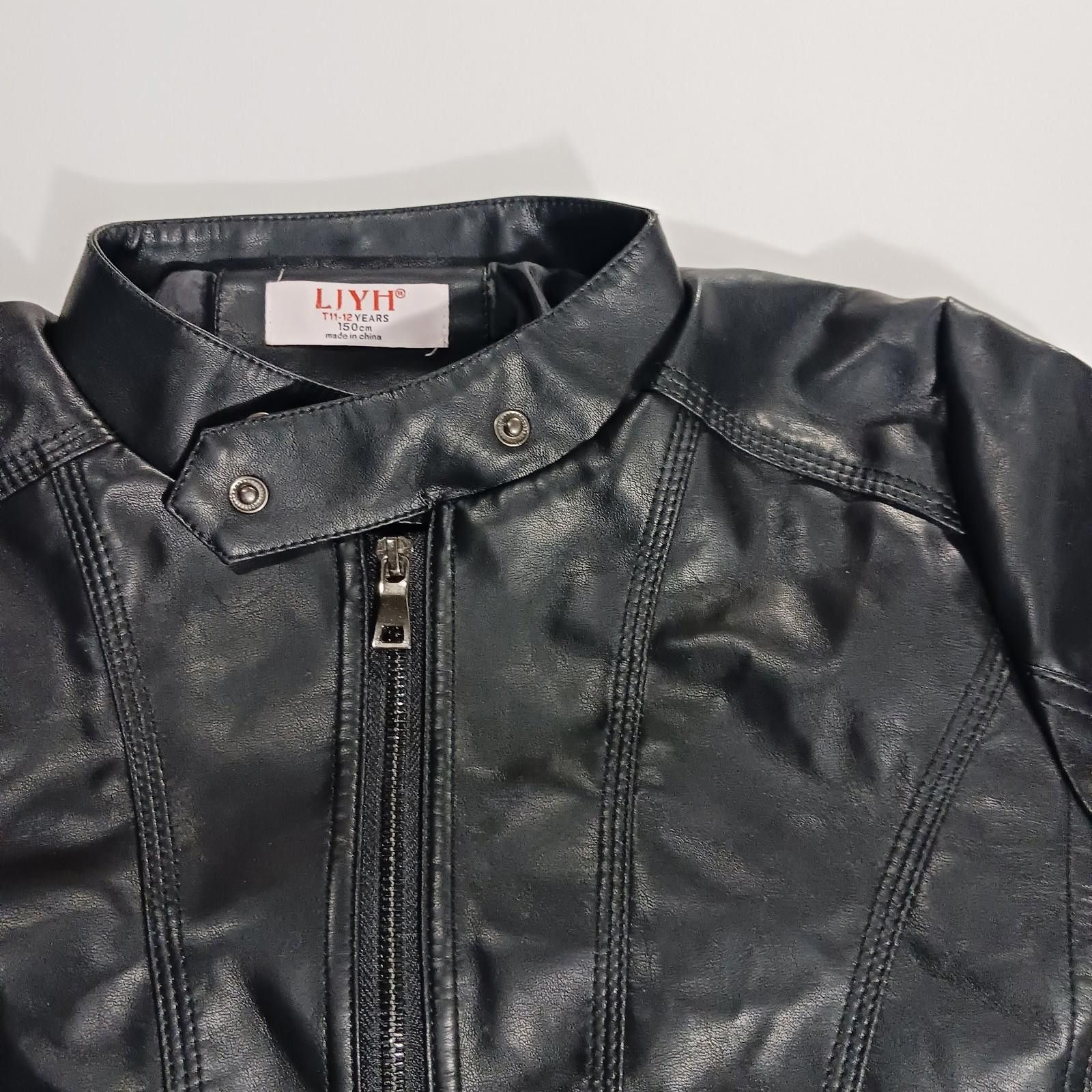 Other LJYH Jacket Women's Faux Leather Pleated Elbow T11-12 Black Size ONE SIZE - 5 Thumbnail