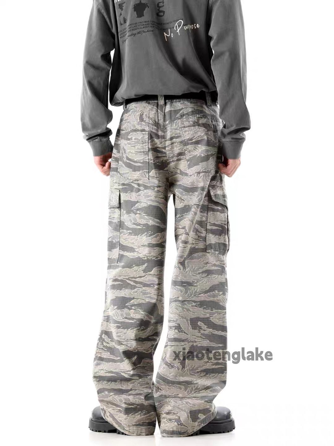 Designer × Japanese Brand × Vintage utility camo military outdoor flared punk cargo pants Size US 30 / EU 46 - 2 Thumbnail