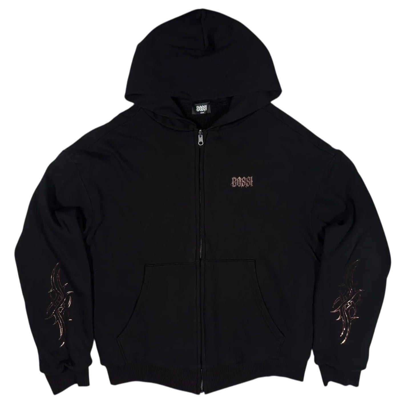 Bossi Sportswear Bossi Reversible Thermal Lined Zip-Up Hoodie Black/Brown Foi Size US XL / EU 56 / 4 - 1 Thumbnail