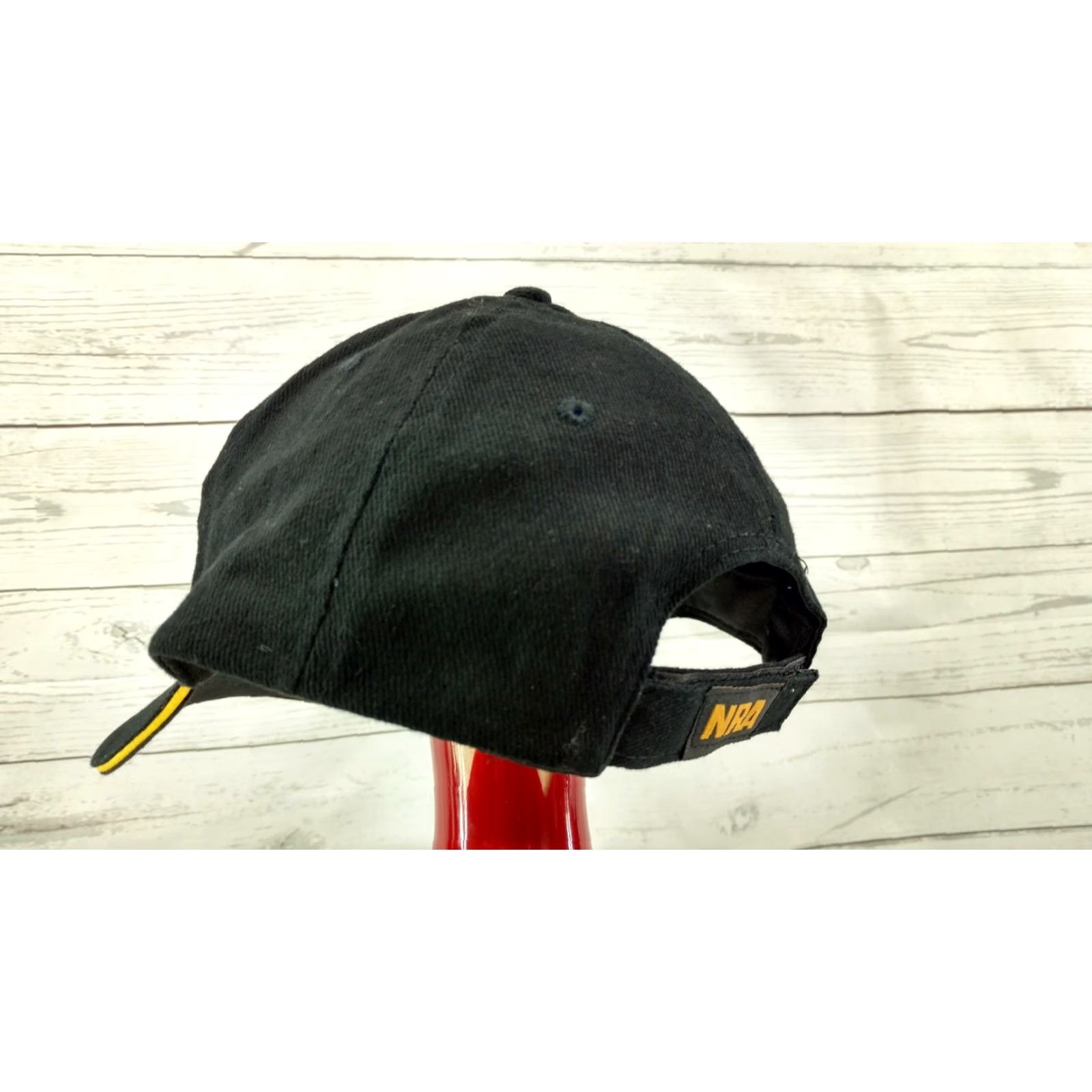 Bally NRA Ball Cap Hat Black Gold 100% Cotton Adjustable Baseball Cap Men Size ONE SIZE - 6 Thumbnail