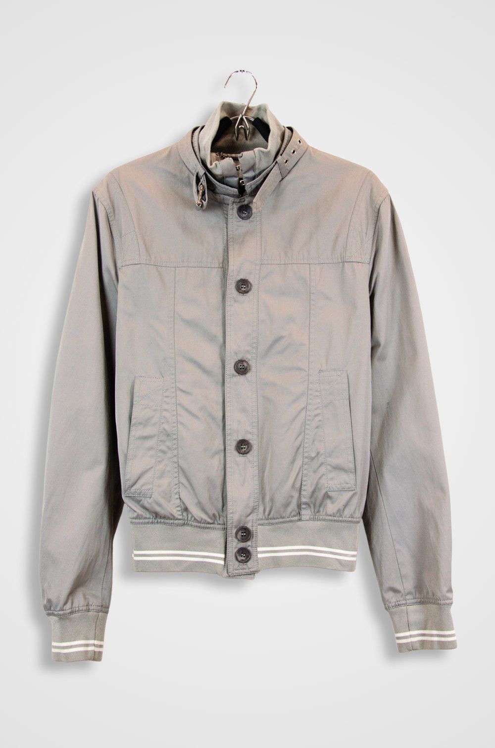 Dolce & Gabbana Dolce & Gabbana Grey Cotton Jacket IT48 Size US M / EU 48-50 / 2 - 1 Thumbnail