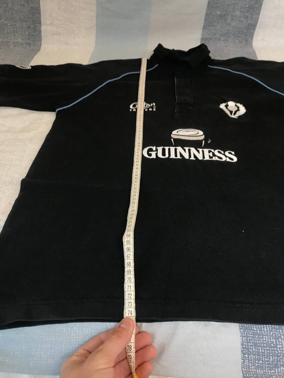 Pringle Of Scotland 🔥 Scotland Guinness Cotton Traders Rugby Polo Shirt Vintage Size US L / EU 52-54 / 3 - 11 Thumbnail
