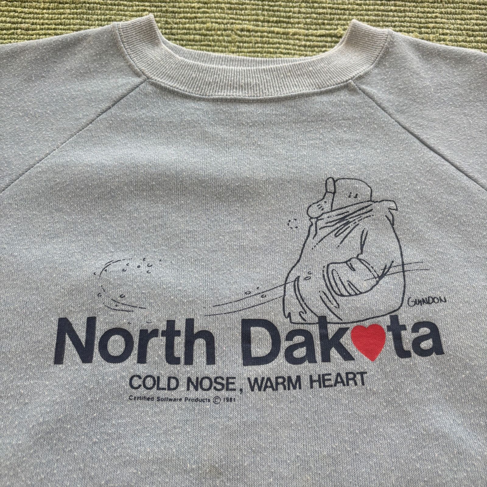 Vintage Vintage 1980s North Dakota Comic Strip Sweatshirt Sz L Size US L / EU 52-54 / 3 - 1 Thumbnail