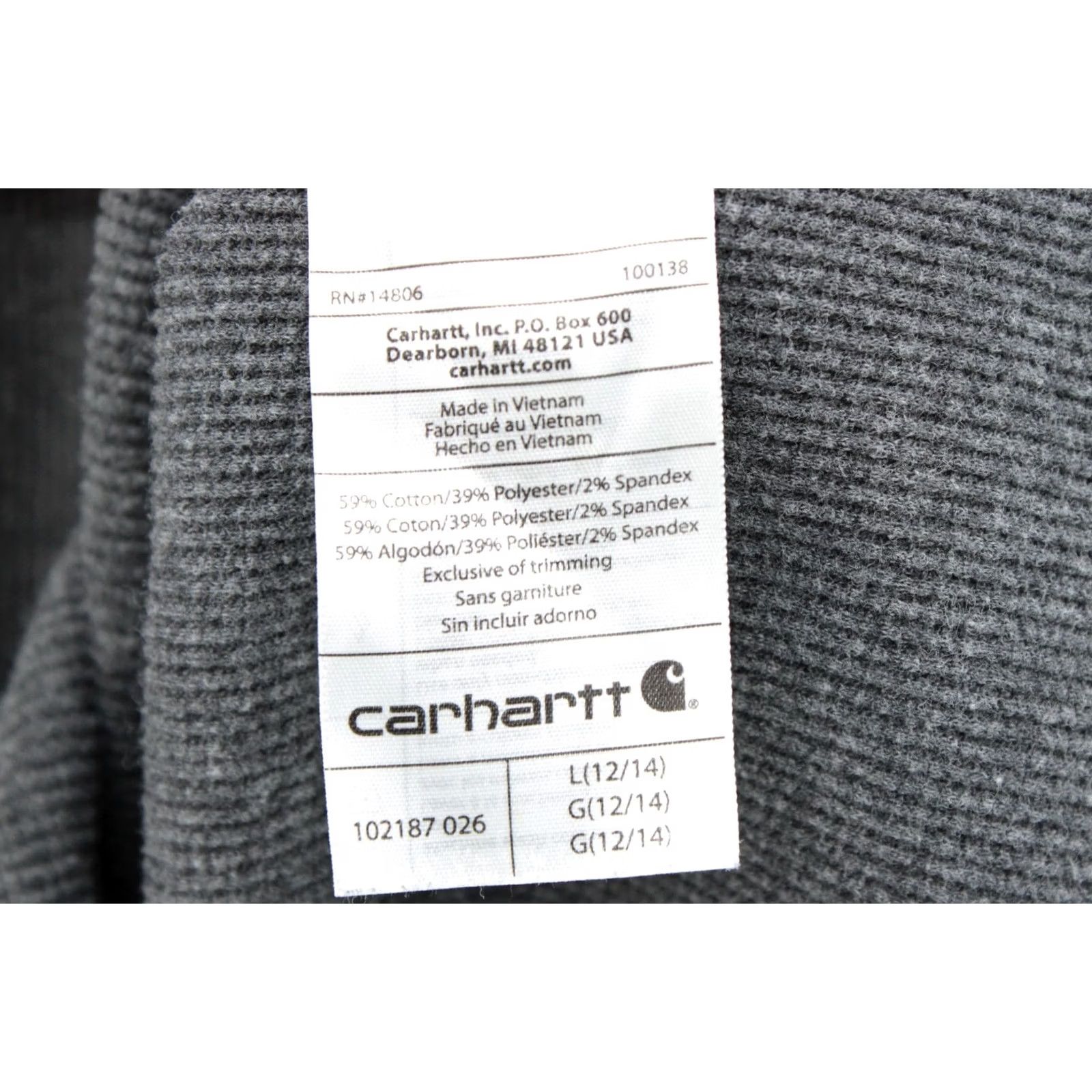 Carhartt Carhartt Henley Shirt Womens Large Gray Snaps Long Sleeve Ribbed Outdoors Size L / US 10 / IT 46 - 5 Thumbnail