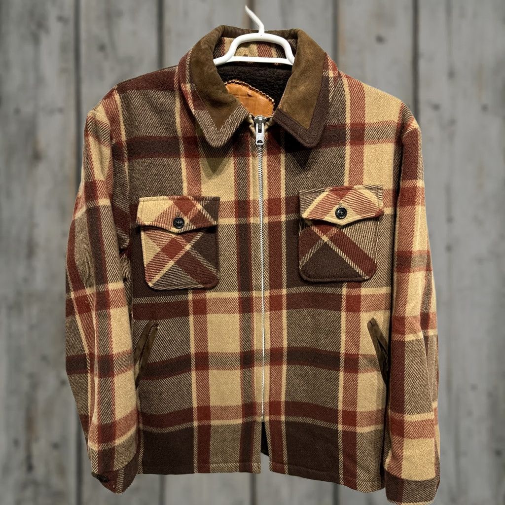 Vintage VINTAGE Woolrich Jacket Parka Mens 100% Wool Hunting Coat Long Plaid XL Brown Lined Size US XL / EU 56 / 4 - 1 Thumbnail