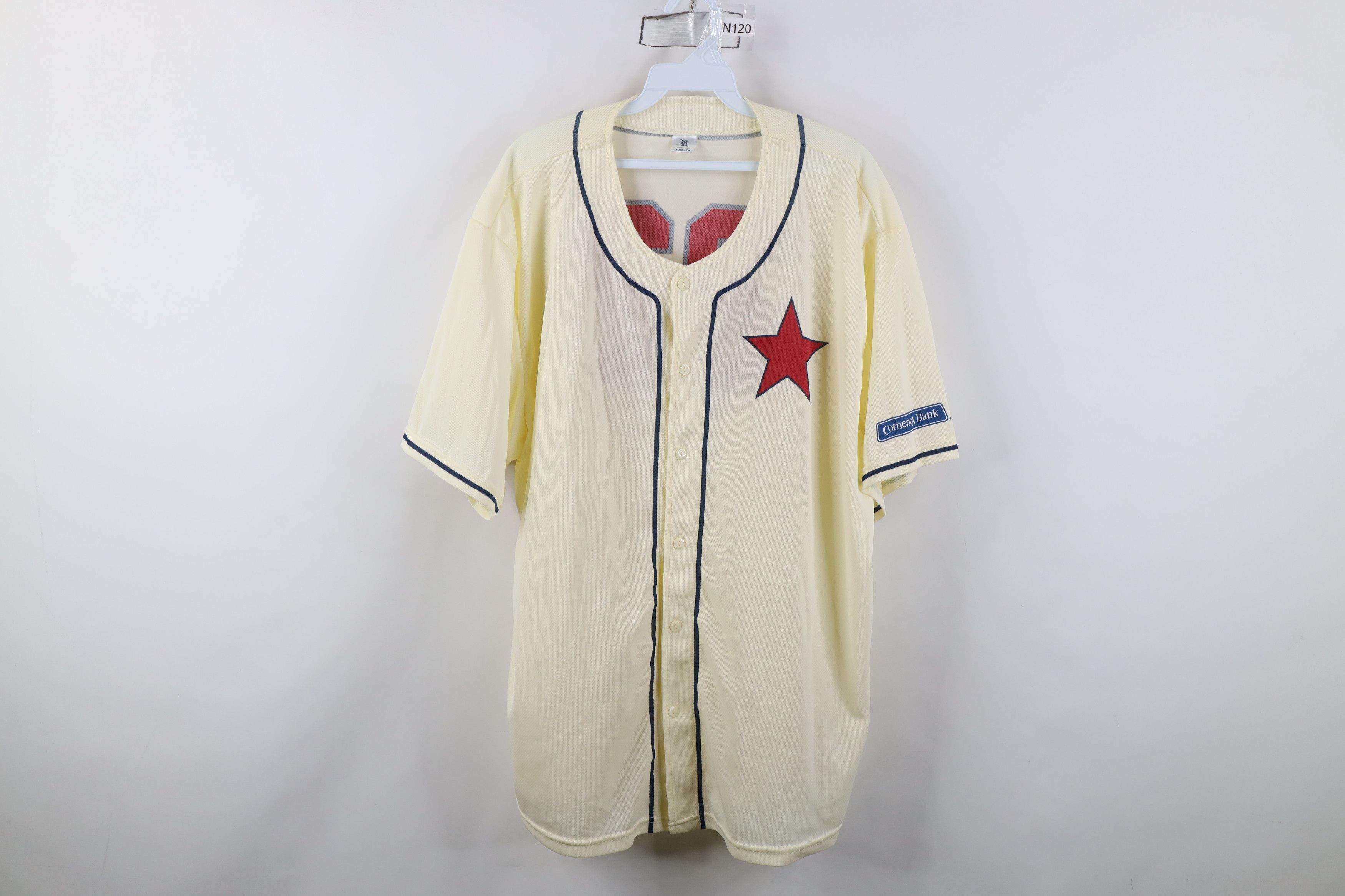 Vintage Vintage Y2K Negro League Detroit Stars Baseball Jersey Cream Size US XXL / EU 58 / 5 - 1 Thumbnail