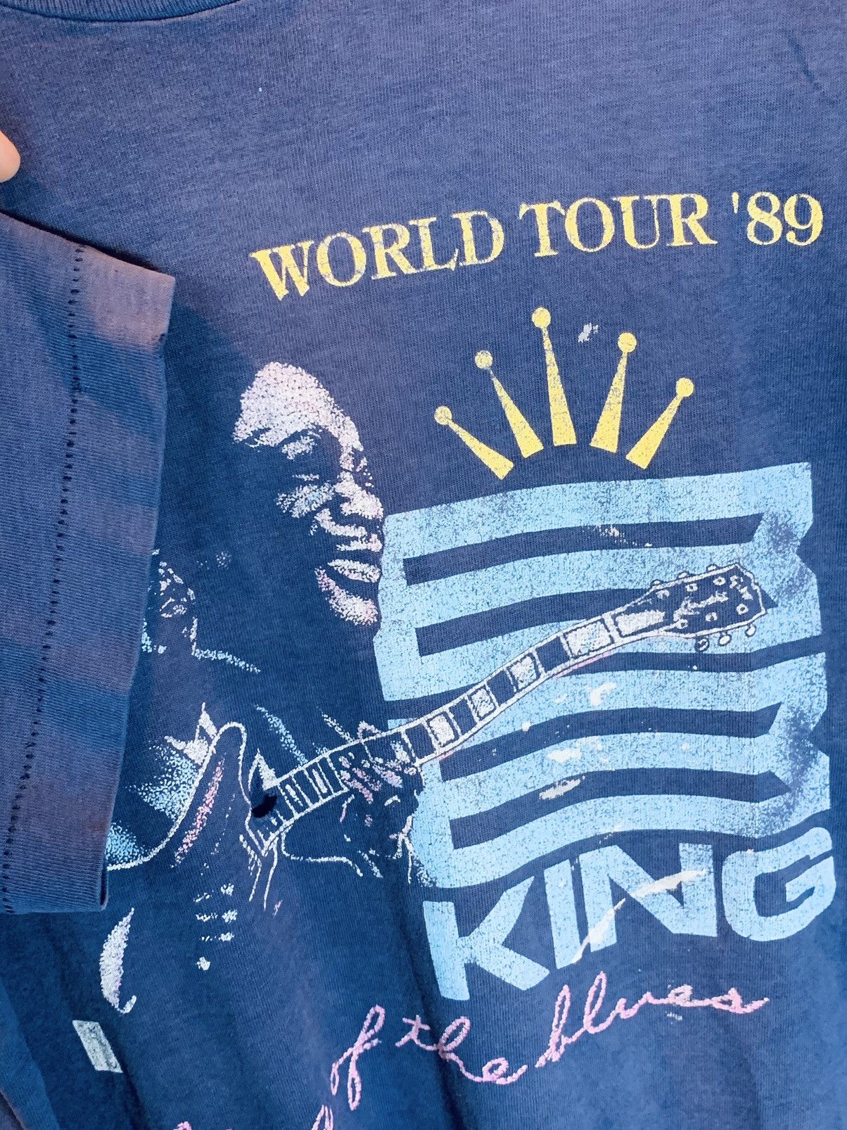 Band Tees × Vintage RARE* Vintage 1989 BB King Of The Blues World Tour Art Shirt Size US XL / EU 56 / 4 - 4 Thumbnail