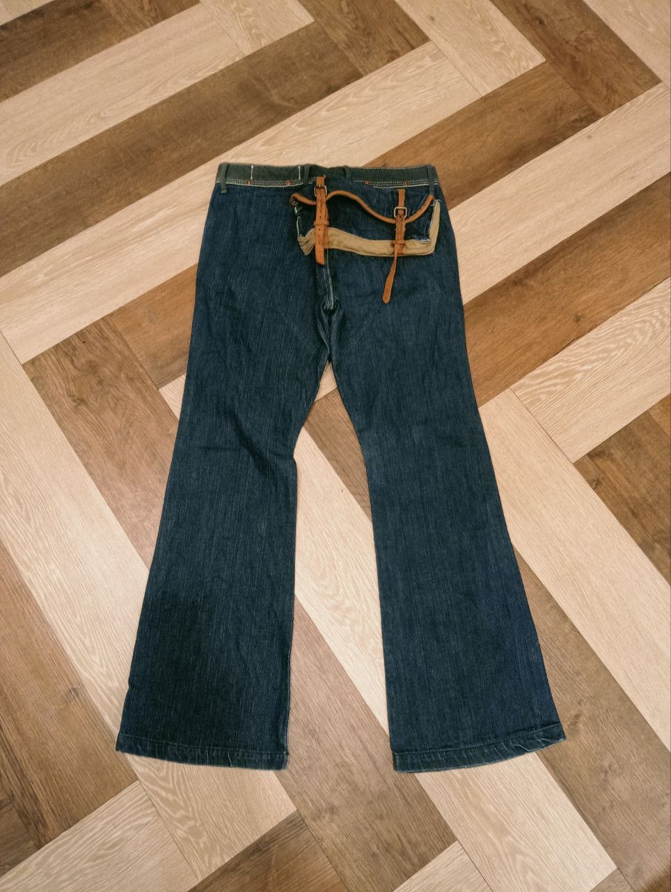KAPITAL X KIRO HIRATA HIP BAG FLARED DENIM PANTS