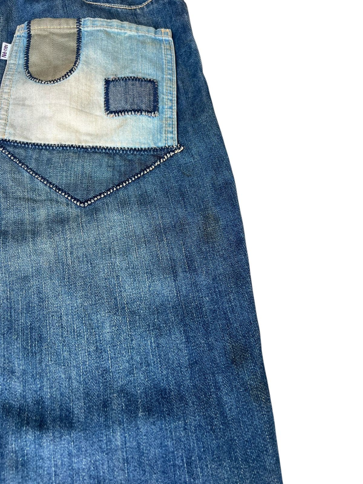 Issey Miyake Dirty Mud Stains Denim Ne-net Drop Crotch Patchwork Jeans Size US 32 / EU 48 - 20 Thumbnail