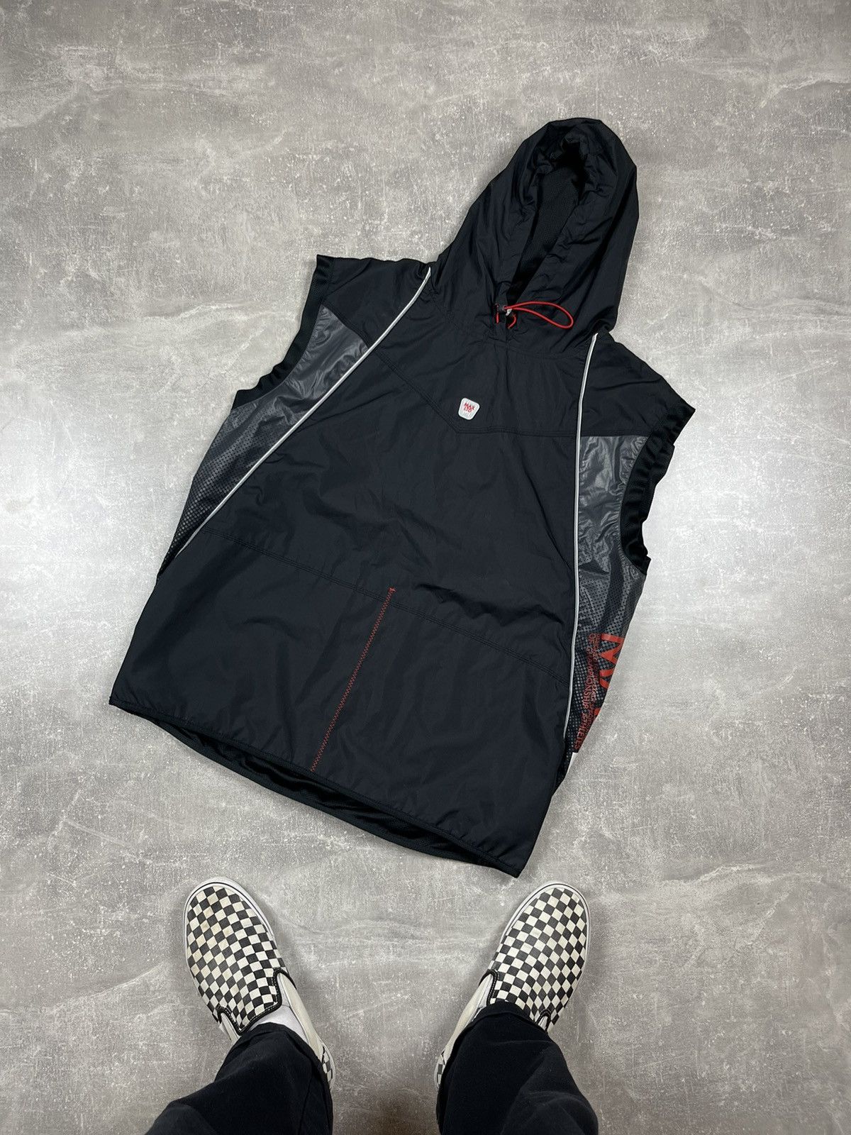 Nike Vintage Nike Nylon Vest Big Logo 00s Swoosh Hooded Size US XL / EU 56 / 4 - 1 Thumbnail