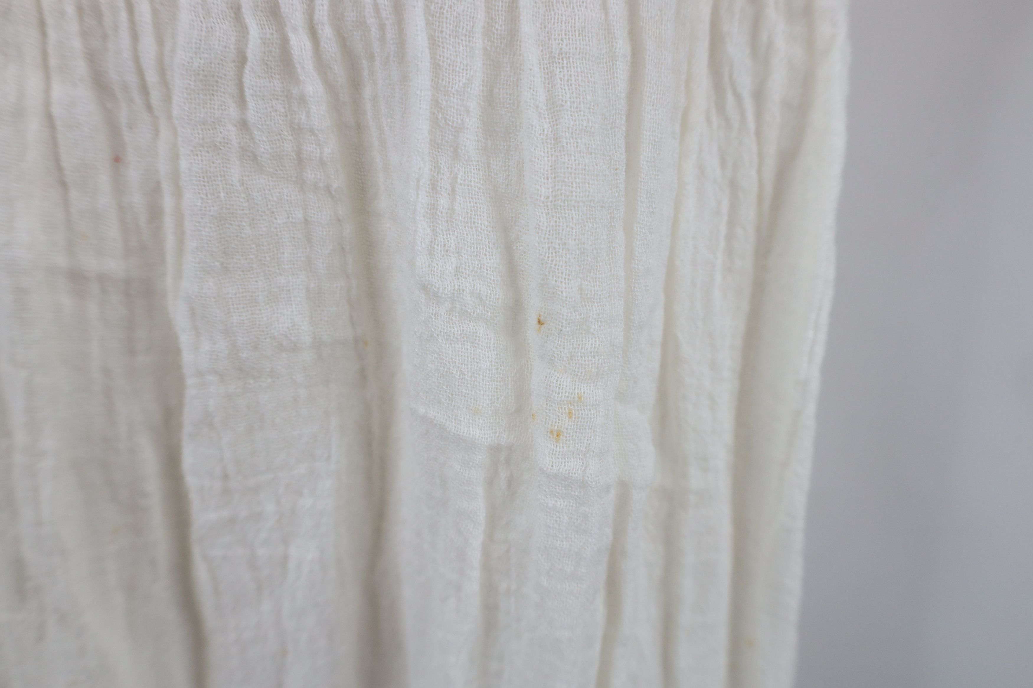 Vintage Vintage 60s 70s Prairie Farmhouse Gauzy Cotton Lace Dress Size XXL / US 16-18 / IT 52-54 - 4 Thumbnail