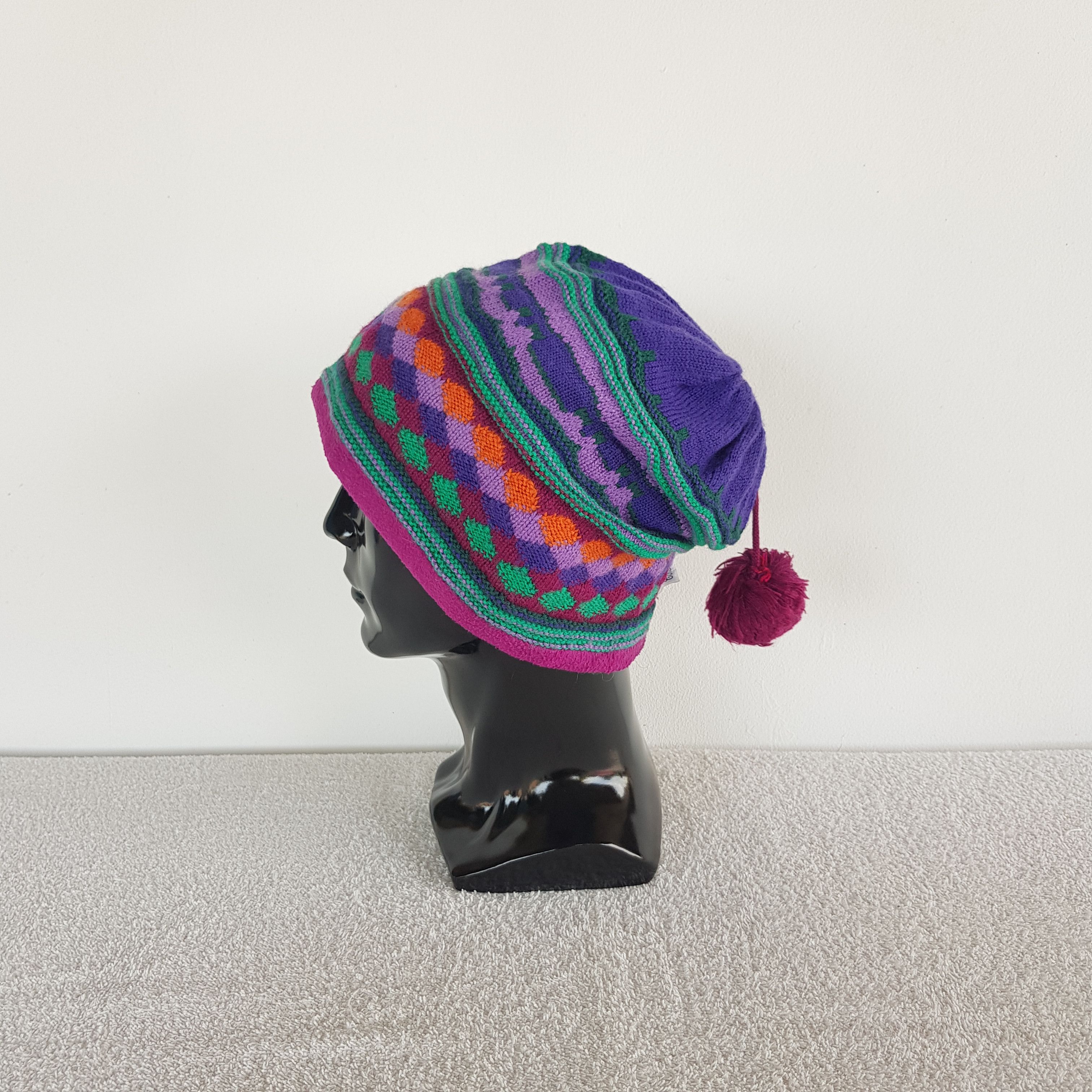 Japanese Brand Vintage Conte of Florence Beanie Ribbed Knit Snow Caps Hats. Size ONE SIZE - 4 Thumbnail