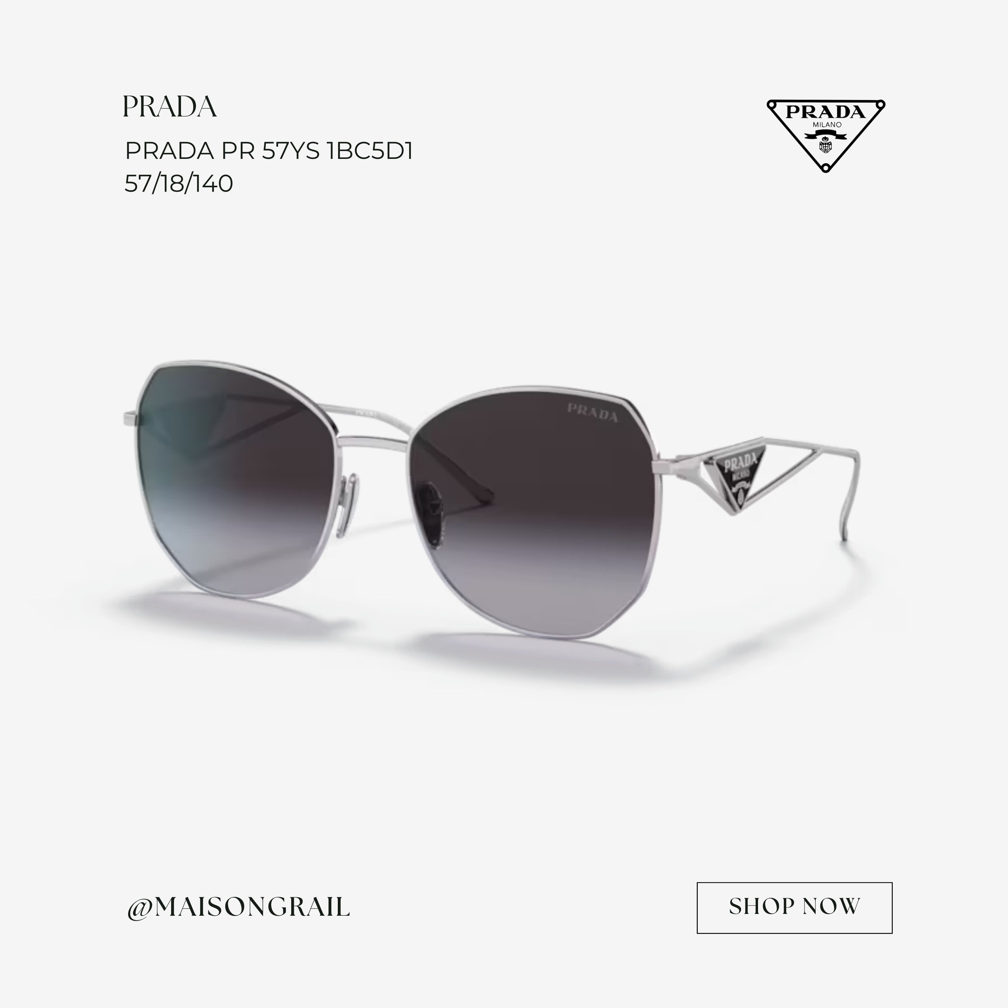 Prada PRADA 0PR 57YS 1BC5D1 SUNGLASSES Size ONE SIZE - 1 Thumbnail