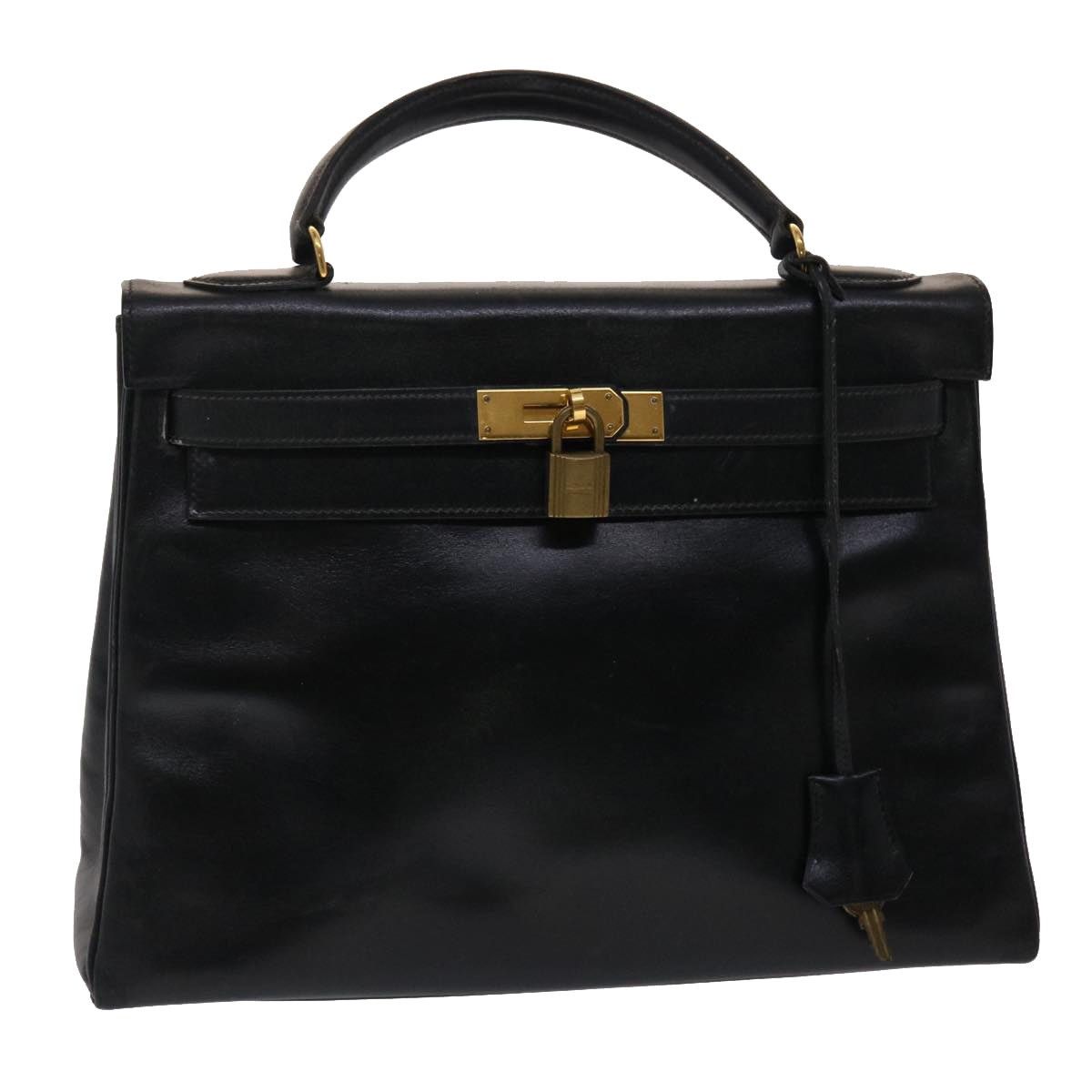 Hermes HERMES Kelly 32 Hand Bag Leather Black Size ONE SIZE - 1 Thumbnail