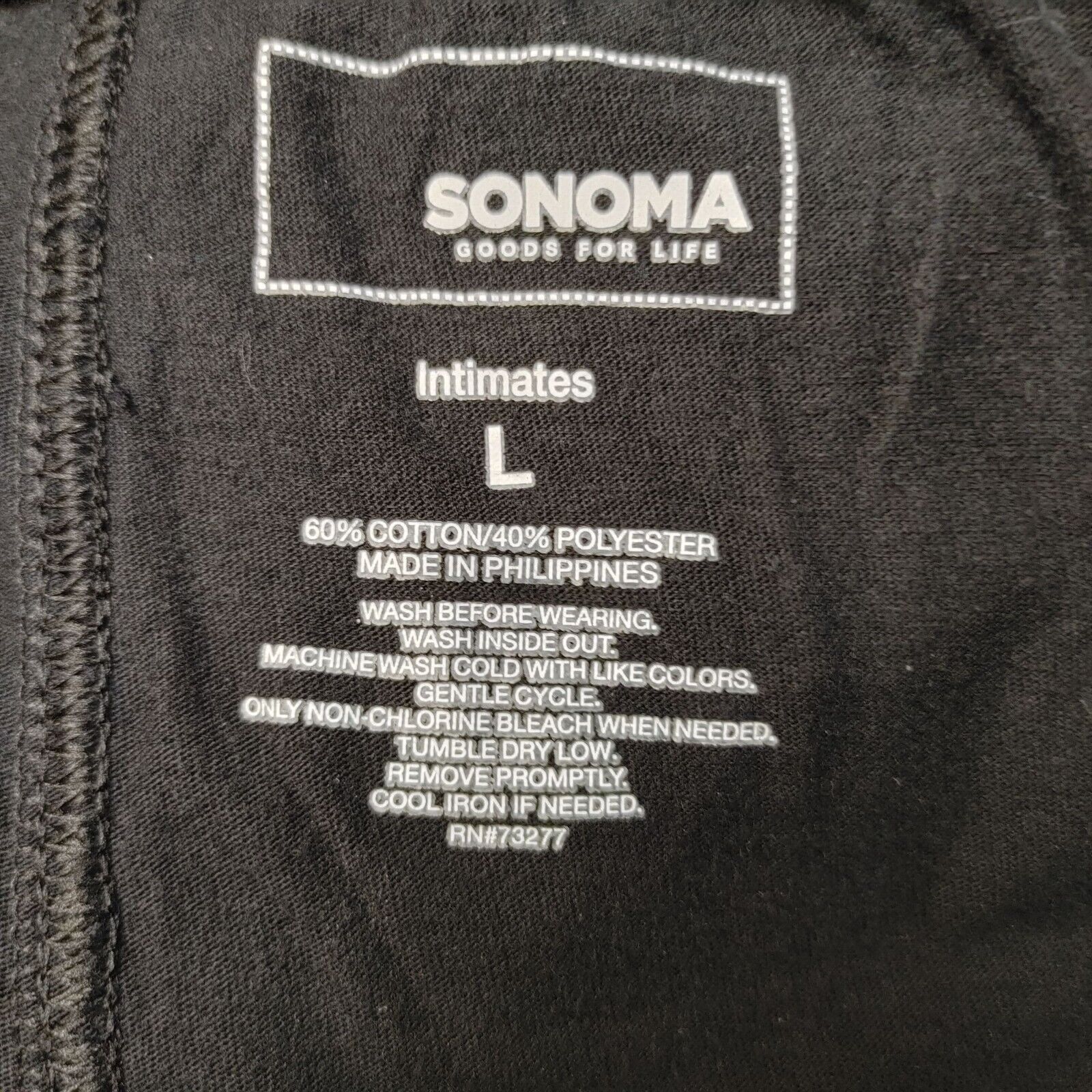 Other Sonoma Goods For Life Women's Black Ankle Cropped Pajama Leg Size 32" / US 10 / IT 46 - 3 Thumbnail