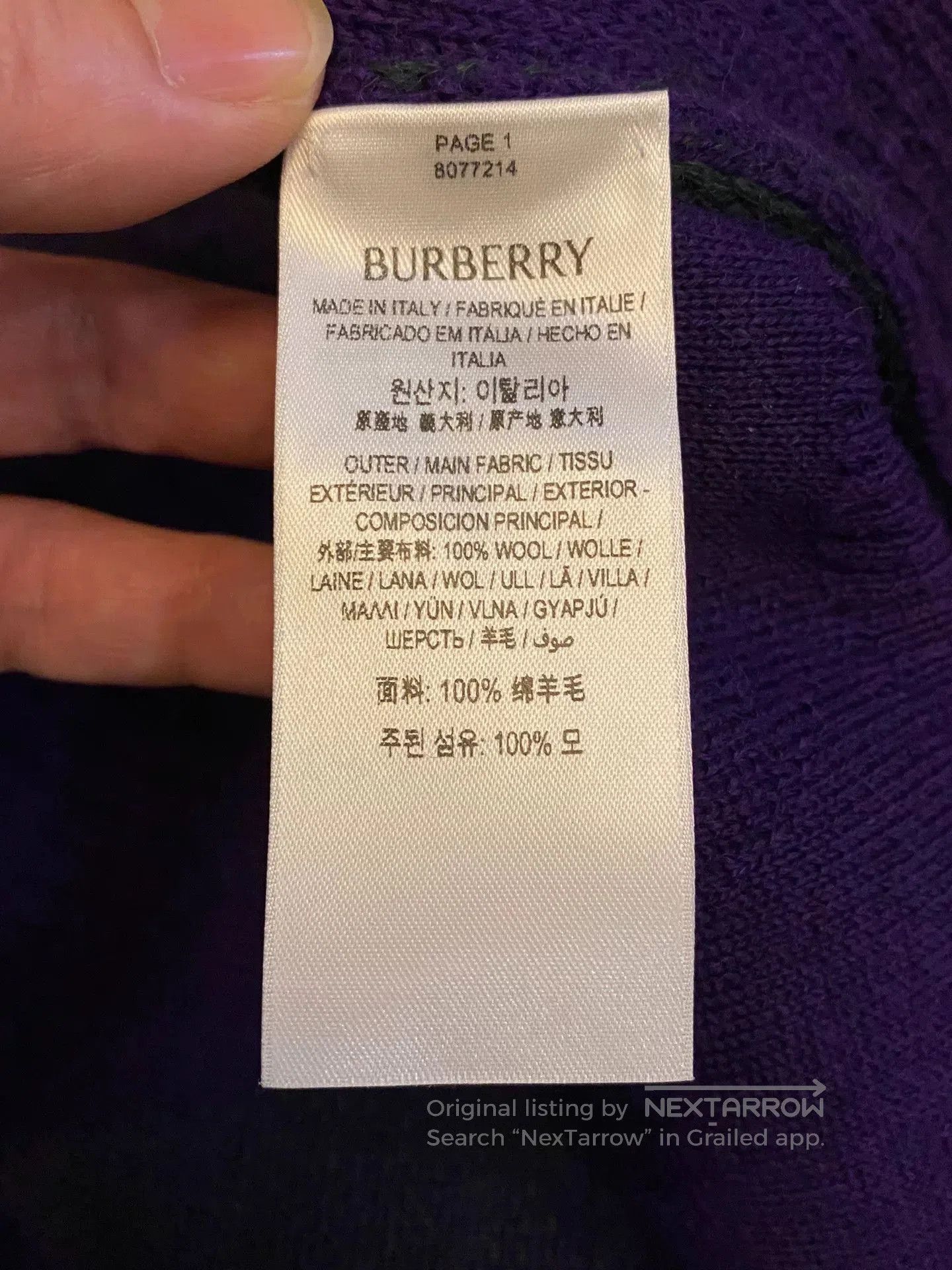 Burberry Burberry Men's Thick Wool Sweater. Size US M / EU 48-50 / 2 - 8 Thumbnail