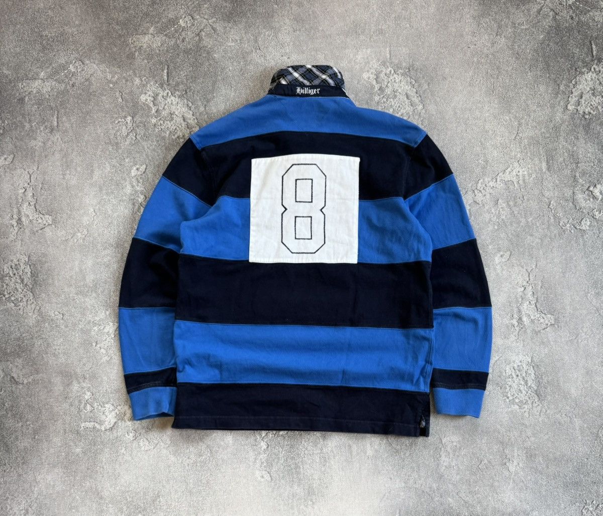 Tommy Hilfiger Tommy Hilfiger L/size striped rugby sweatshirts jumper 00s Size US L / EU 52-54 / 3 - 12 Thumbnail