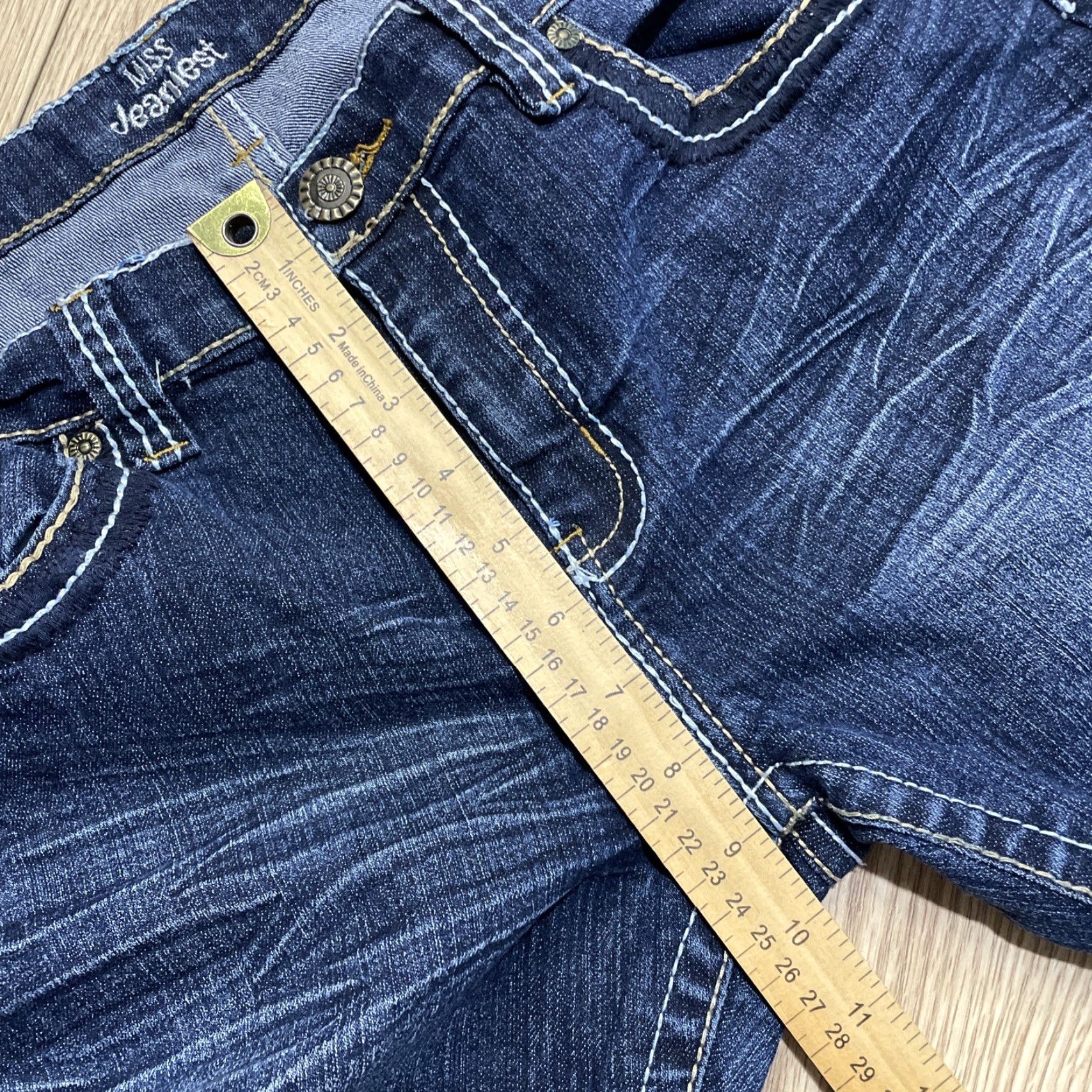 Vintage Miss Jeaniest Jeans Capris Cuffed Size 12 Blue Womens Size 34" / US 12 / IT 48 - 6 Thumbnail