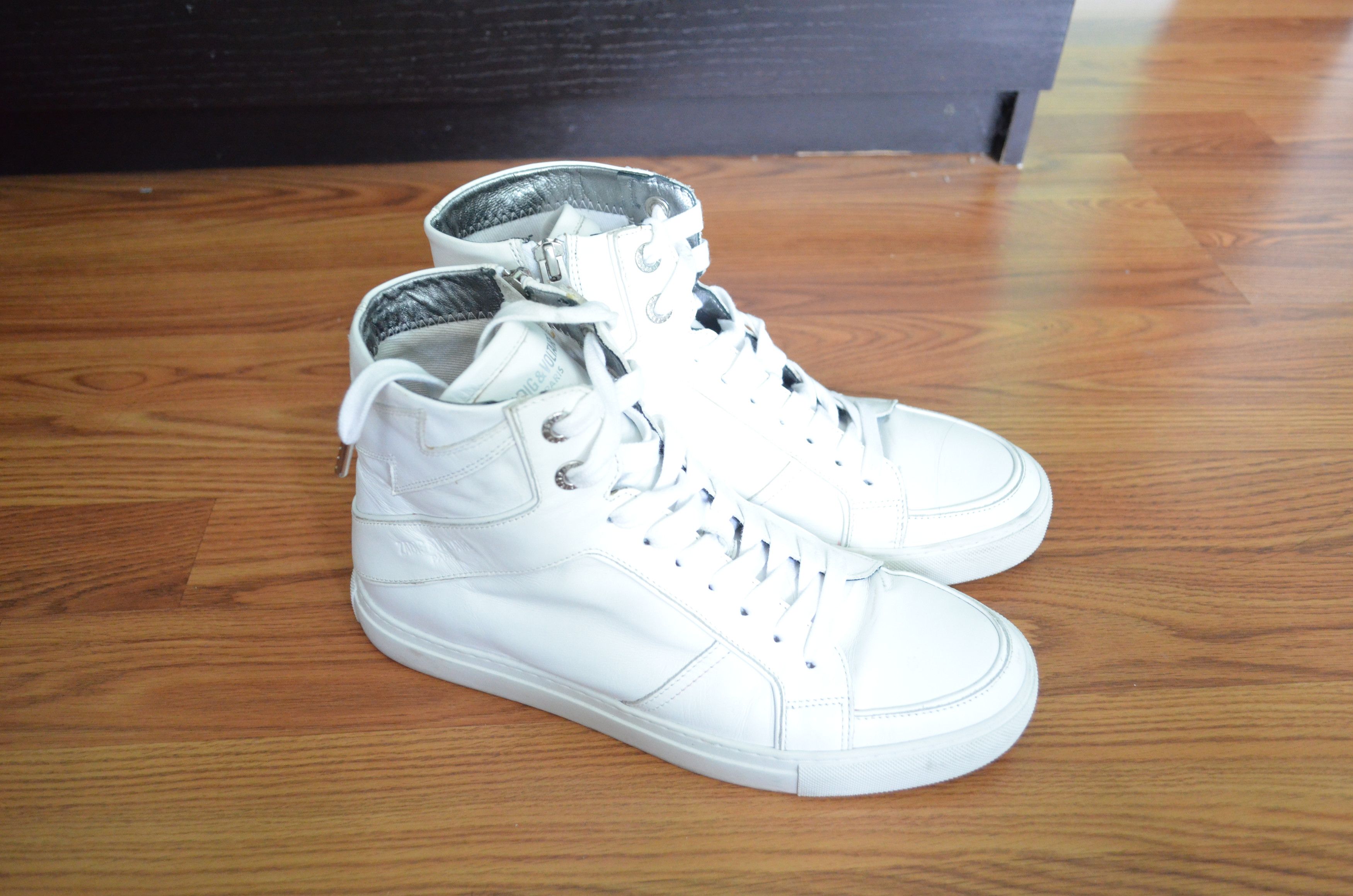Zadig and Voltaire high flash high top white sneakers 41