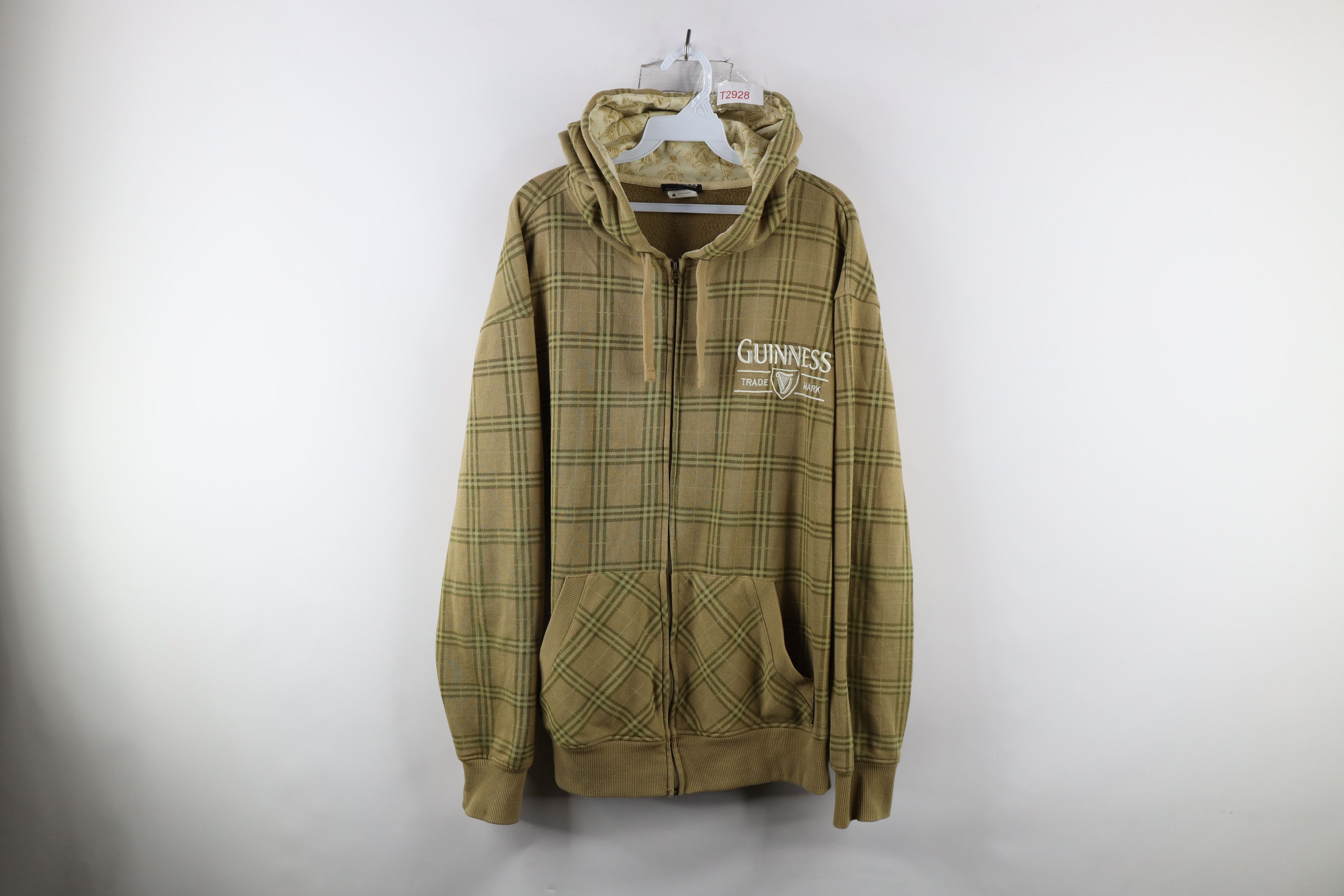 Vintage Vintage Guinness Beer Out Full Zip Hoodie Sweatshirt Plaid Size US L / EU 52-54 / 3 - 1 Thumbnail